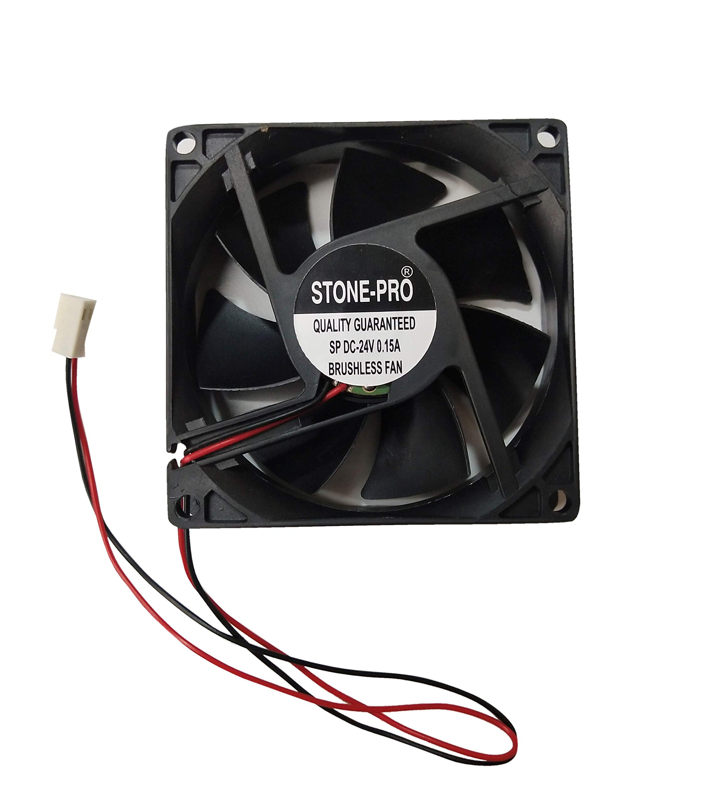 STONE-PRO 24 Volts Cabinet Fan 3-Inch Square (80 * 80 * 25 MM) 24 V DC Cooling Fan Black Color