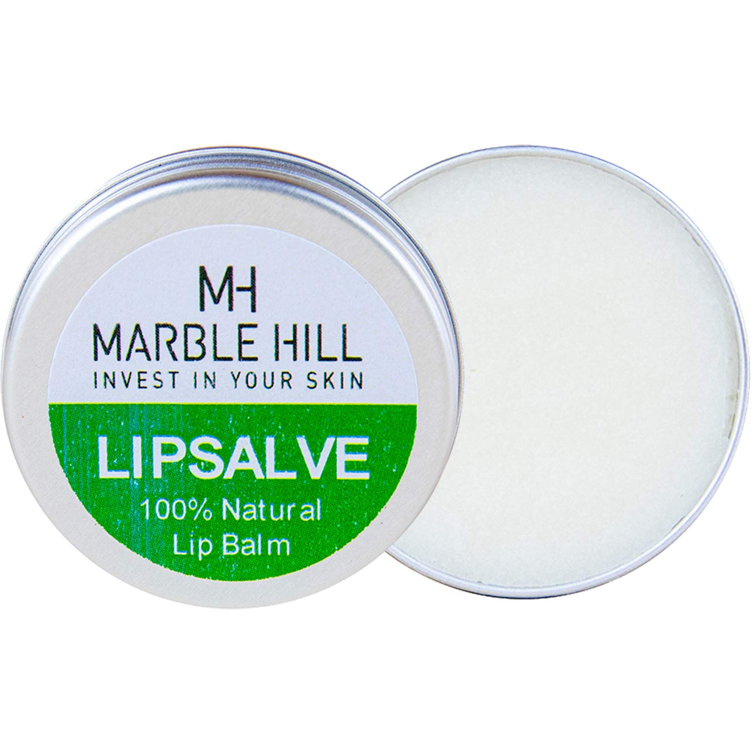 Marble Hill LipSalve 10g pot of 100% Natural Lip Balm. For dry, cracked lips prone to flaking and chapping. Moisturising and conditioning. For skin sensitive to additives of all kinds.