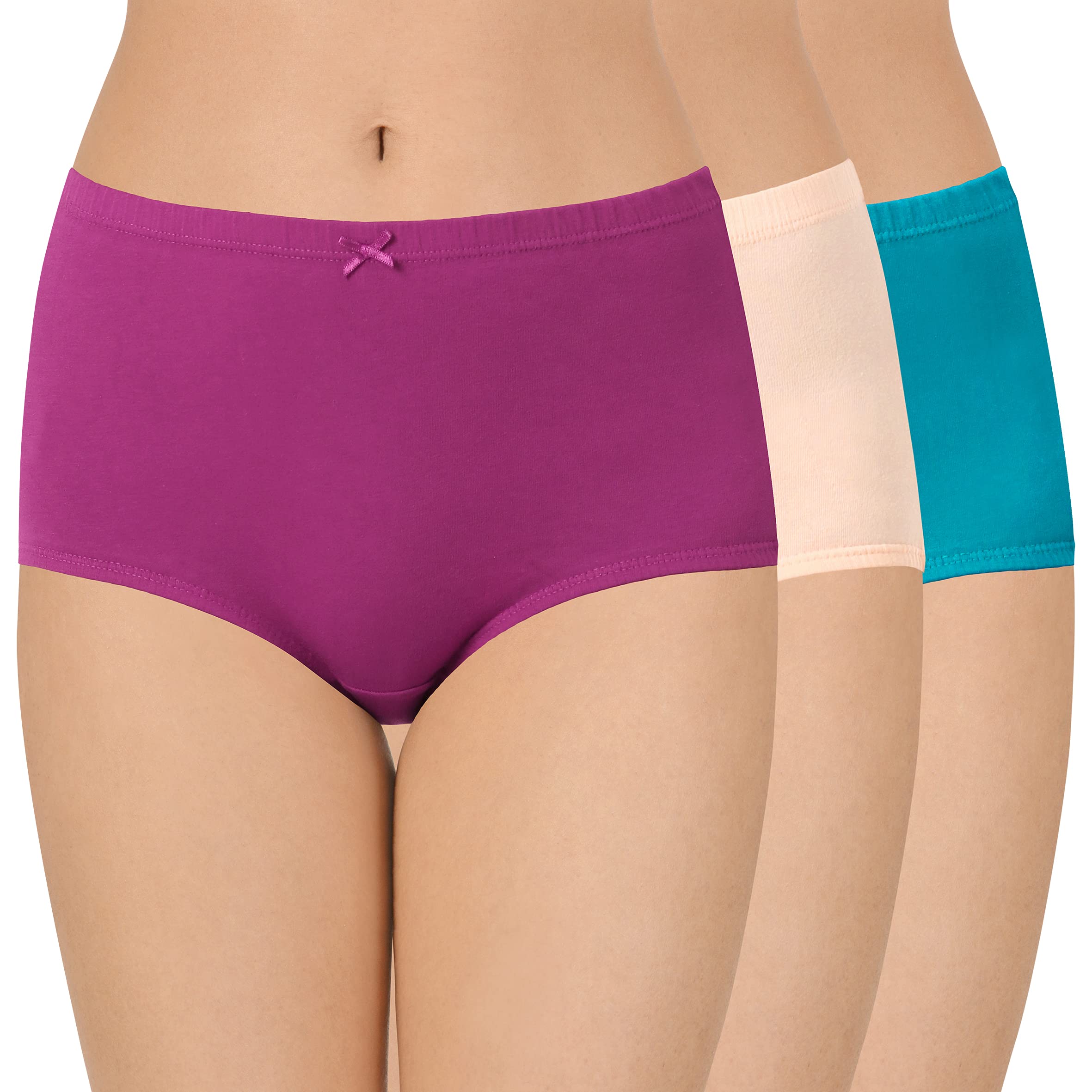 Amante Insert Elastic Cotton Full Brief Panty Pack- Pack of 3