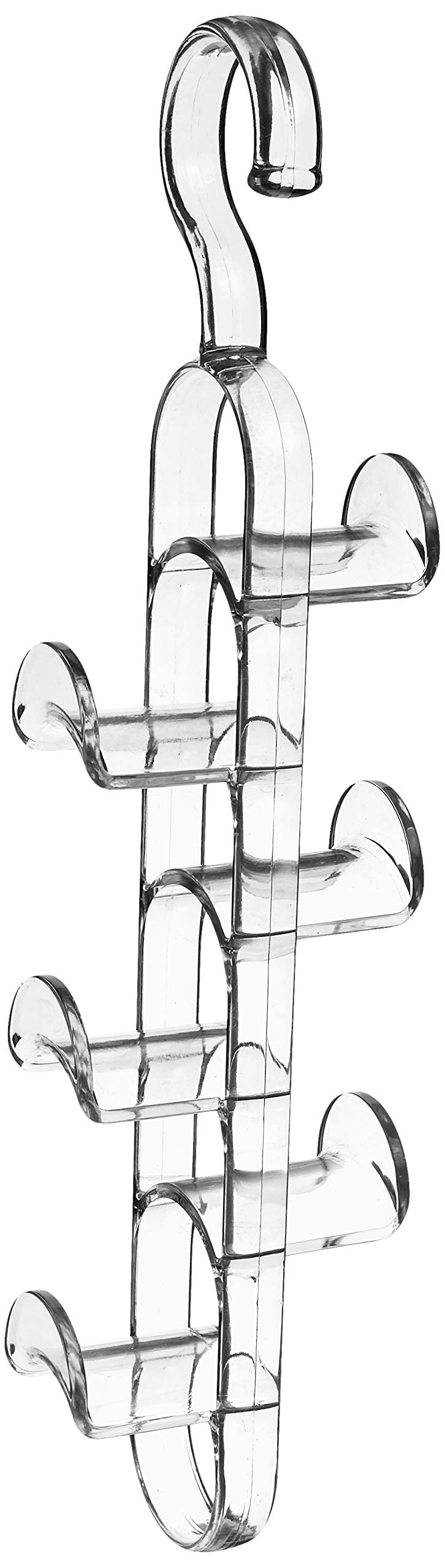 Spectrum DiversifiedOrganizer, 6 Hooks for Handbags & Wristlets Vertical Purse Storage, Closet Accessory Hanger, Clear