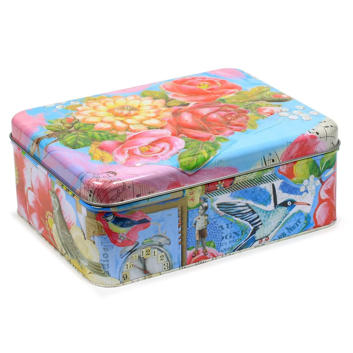 PIP StudioFloral Rectangle Tin Box, 29 cm x 22 cm Size