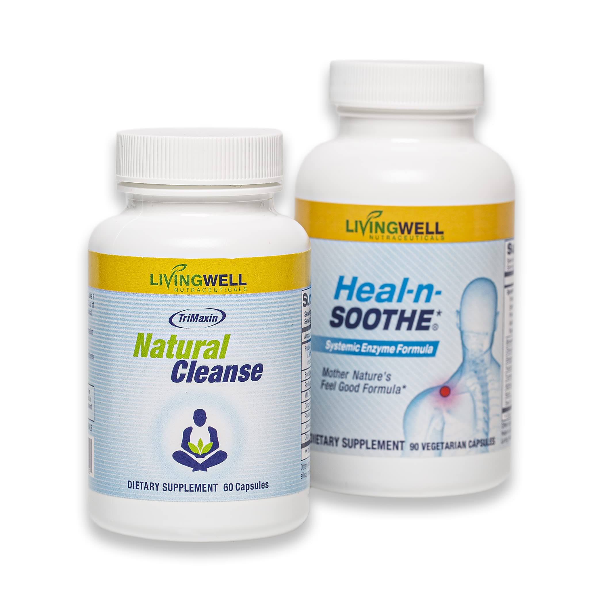 Heal-n-Soothe Natural Cleanse Anti Inflammatory Supplement Proteolytic Enzyme and Natural Digestive Health Supplement