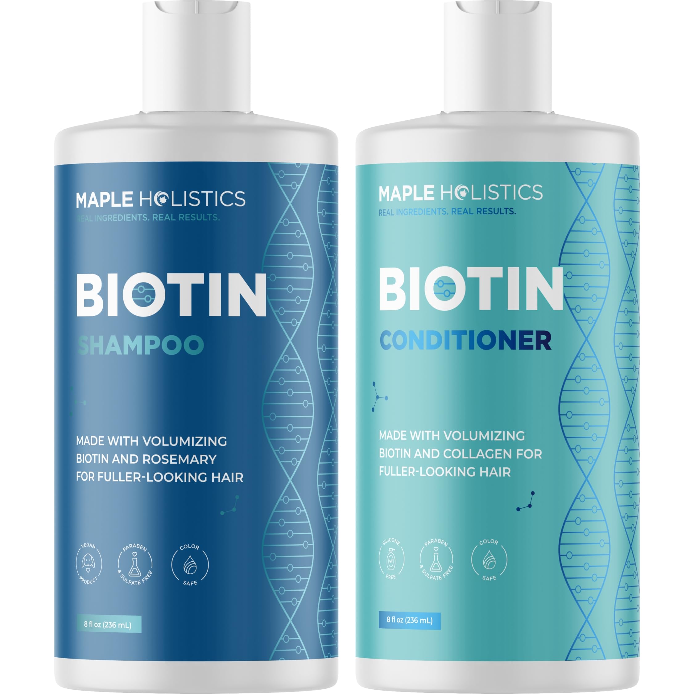 Volumizing Biotin Shampoo and Conditioner Set - Moisturizing Shampoo for Thinning Hair and Hair Loss - Sulfate Free Hair Growth Shampoo and Conditioner with Argan Oil and Jojoba Oil for Itchy Scalp