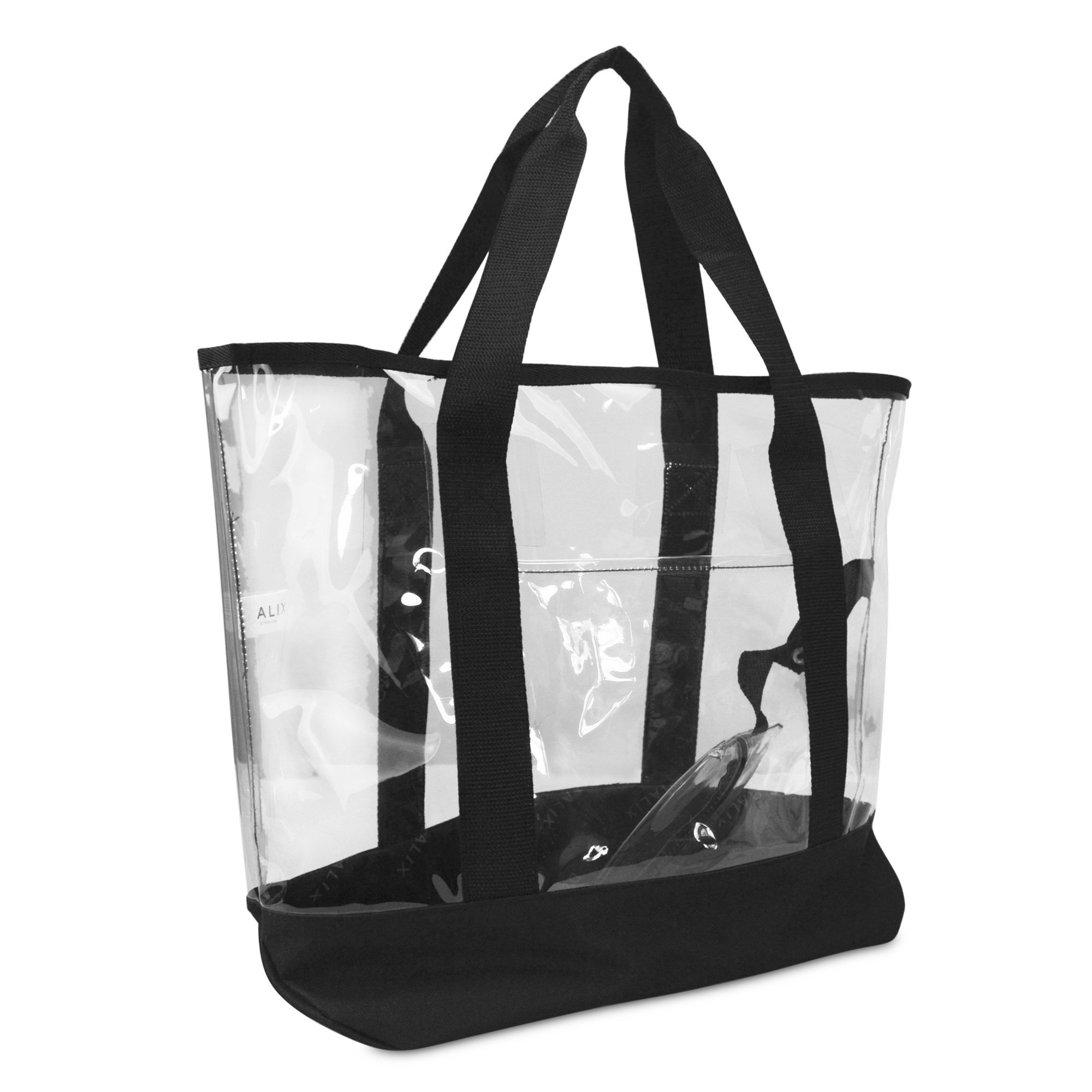 DALIX20" Large Clear Tote Bag with Small Pouch