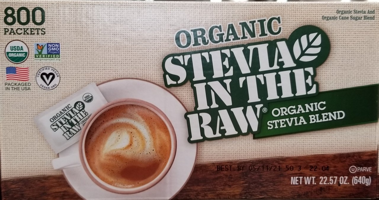 Organic Stevia In The Raw 800 Packs Stevia Blend