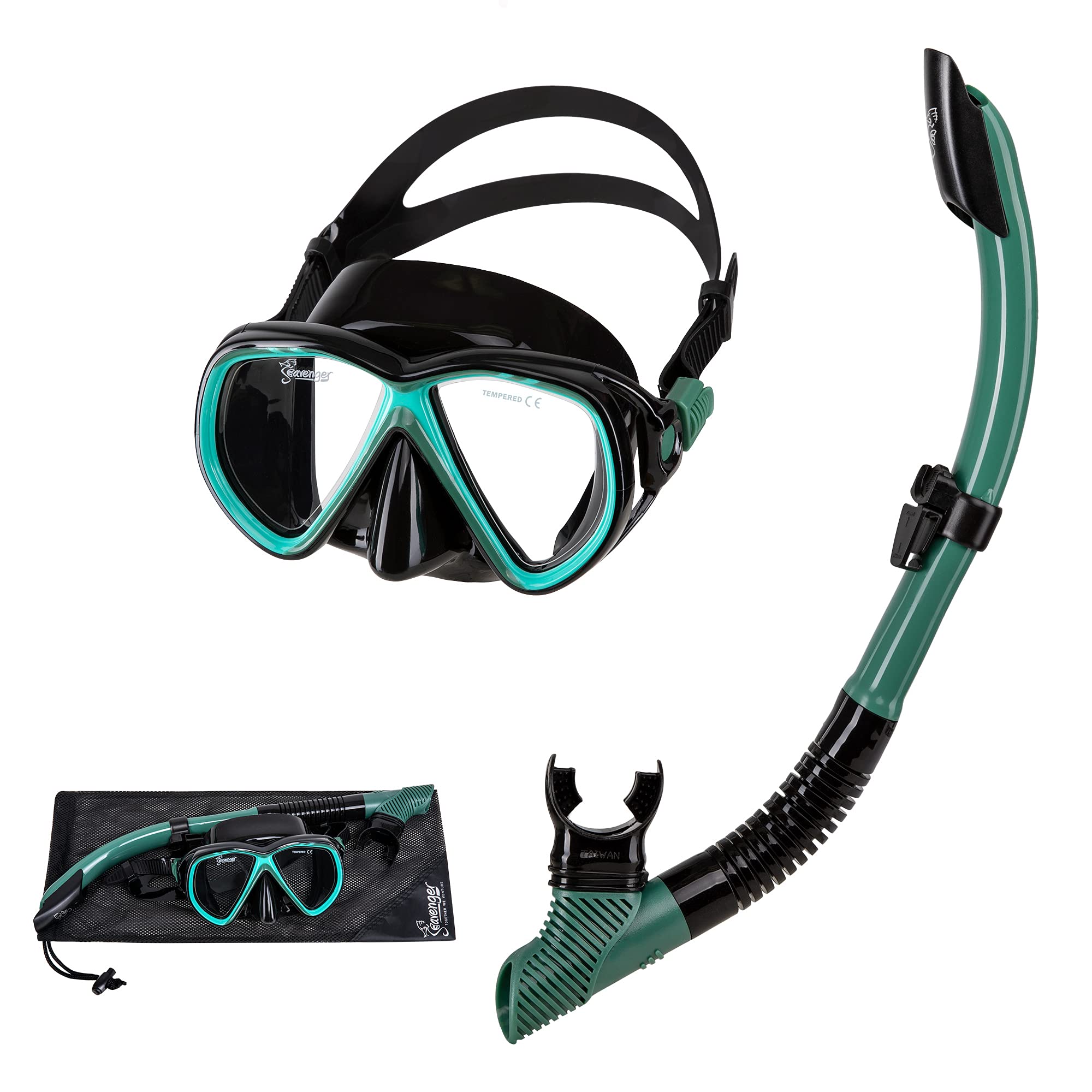 SeavengerHanalei Snorkel and Anti-Fog Mask Set