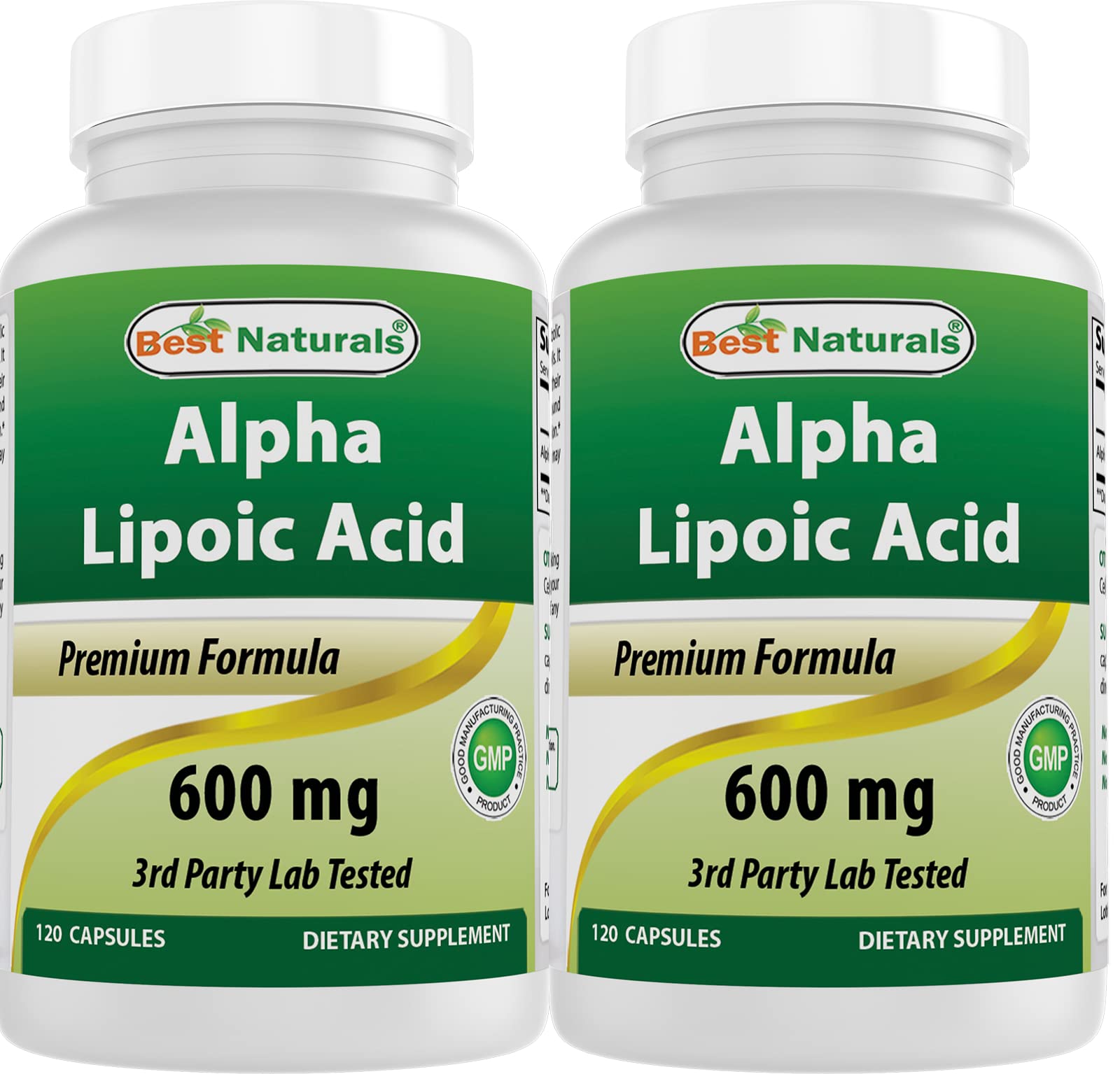 Best Naturals -- Alpha Lipoic Acid (ALA) - 600 mg (120 Count (Pack of 2))