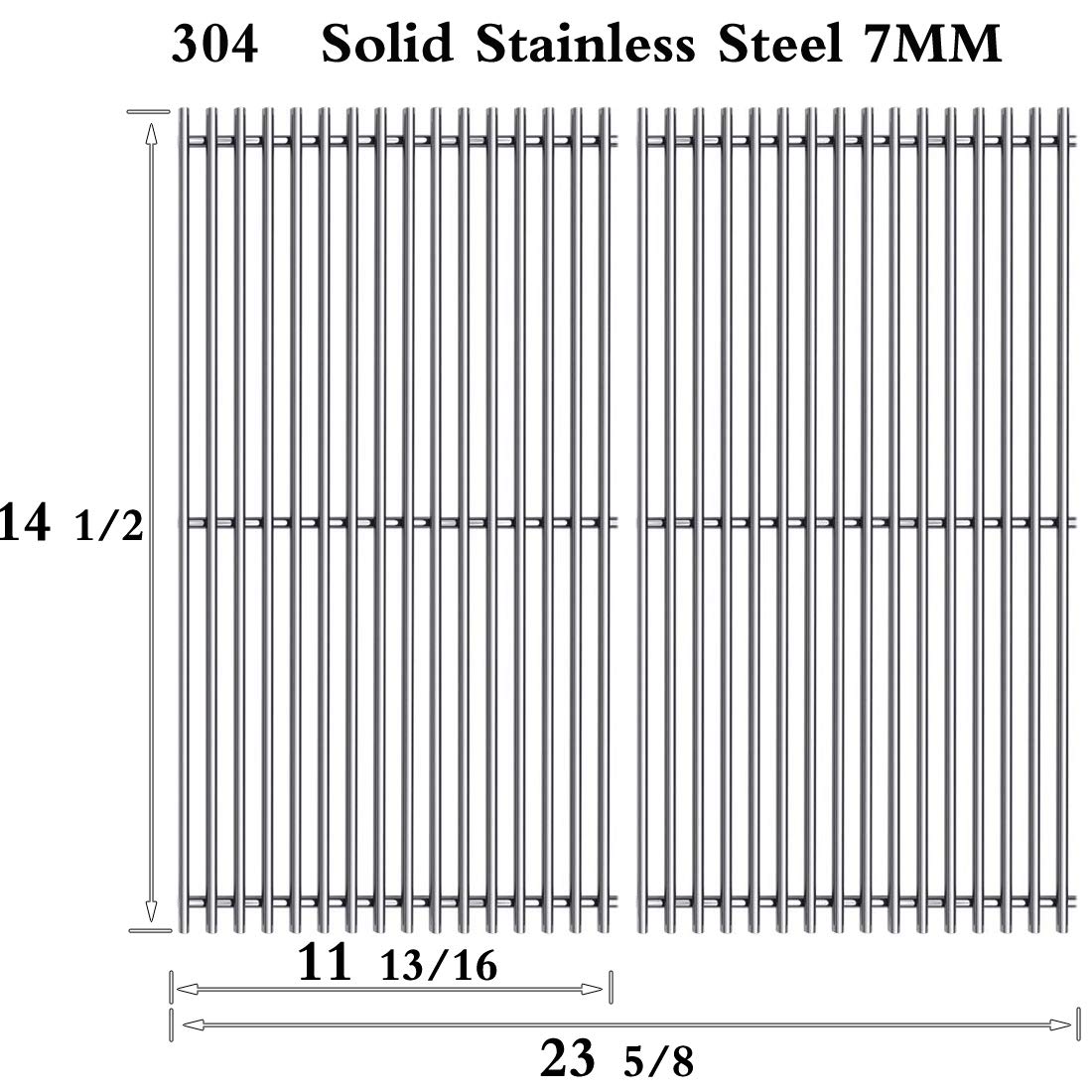 Htanch SE1622 (2-Pack) 14.5" Stainless Steel Cooking Grates Replacement for Kenmore 119.16126010, 119.16126011, 119.16145210