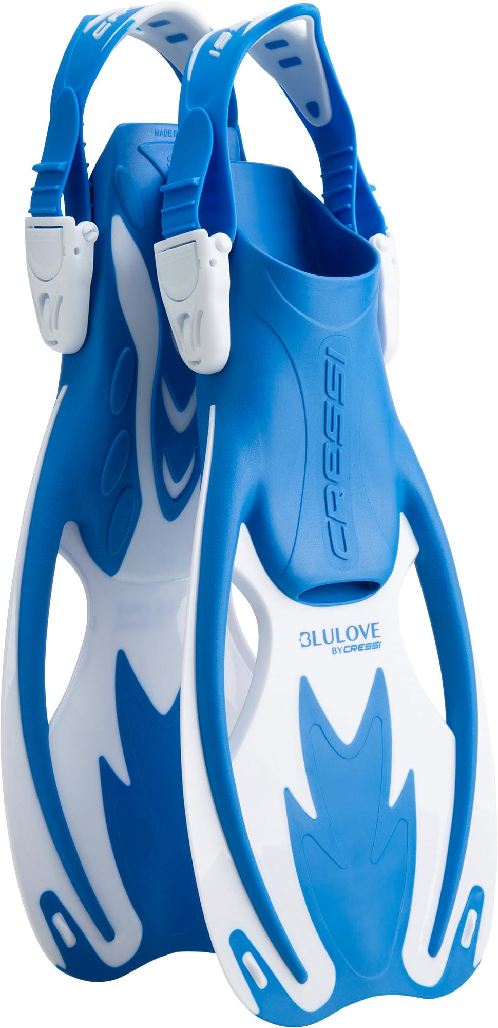 Cressi Rocks Fins, Kids Open Heel Short Fins with Adjustable Straps for Snorkeling and Swimming Quality Since 1946