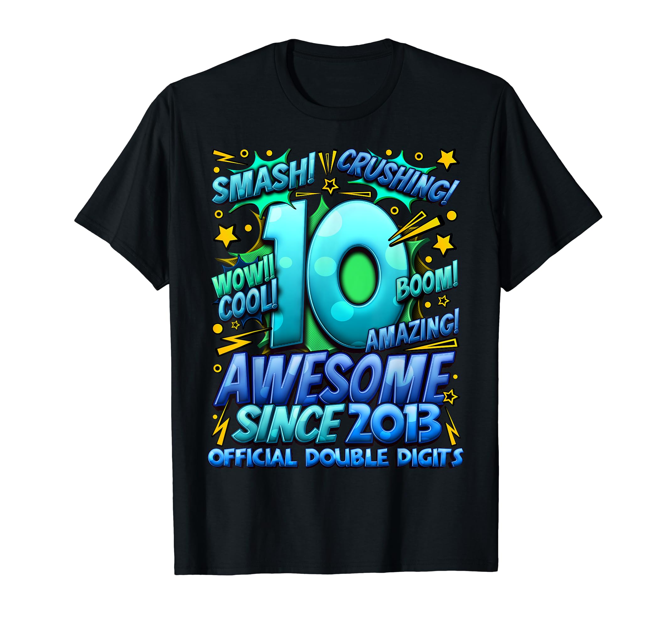 Official Double Digits 10th Birthday Awesome Since 2013 Boy T-Shirt