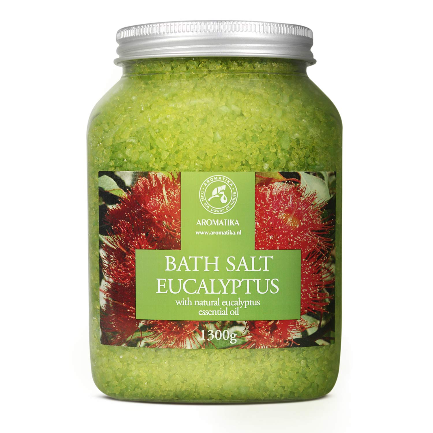 Sea Salt Eucalyptus with Natural Eucalyptus Essential Oil 1300g - Eucalyptus Bath Salts - Best for Good Sleep - Stress Relief - Beauty - Relaxing - Bathing - Body Care