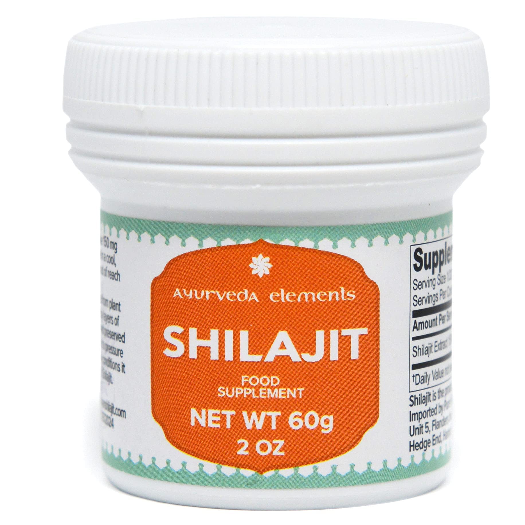 Ayurveda Elements, Pure Shilajit Mountain Resin, 2 OZ / 60 GM, 400 Servings, Free Measuring Spoon Included