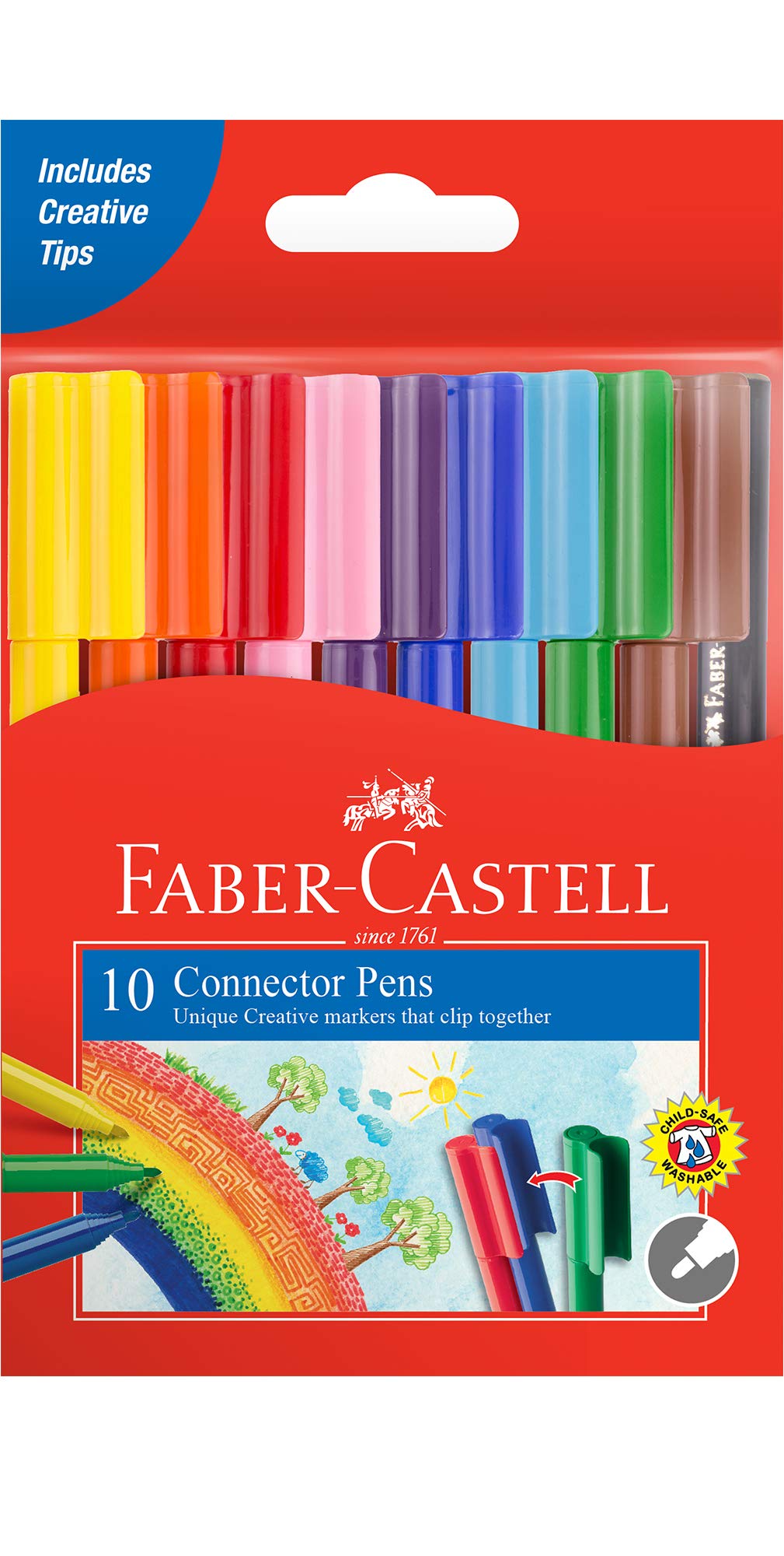 Faber-CastellFaber Castell Connector Felt Pen 10 Color, PEN, F155510