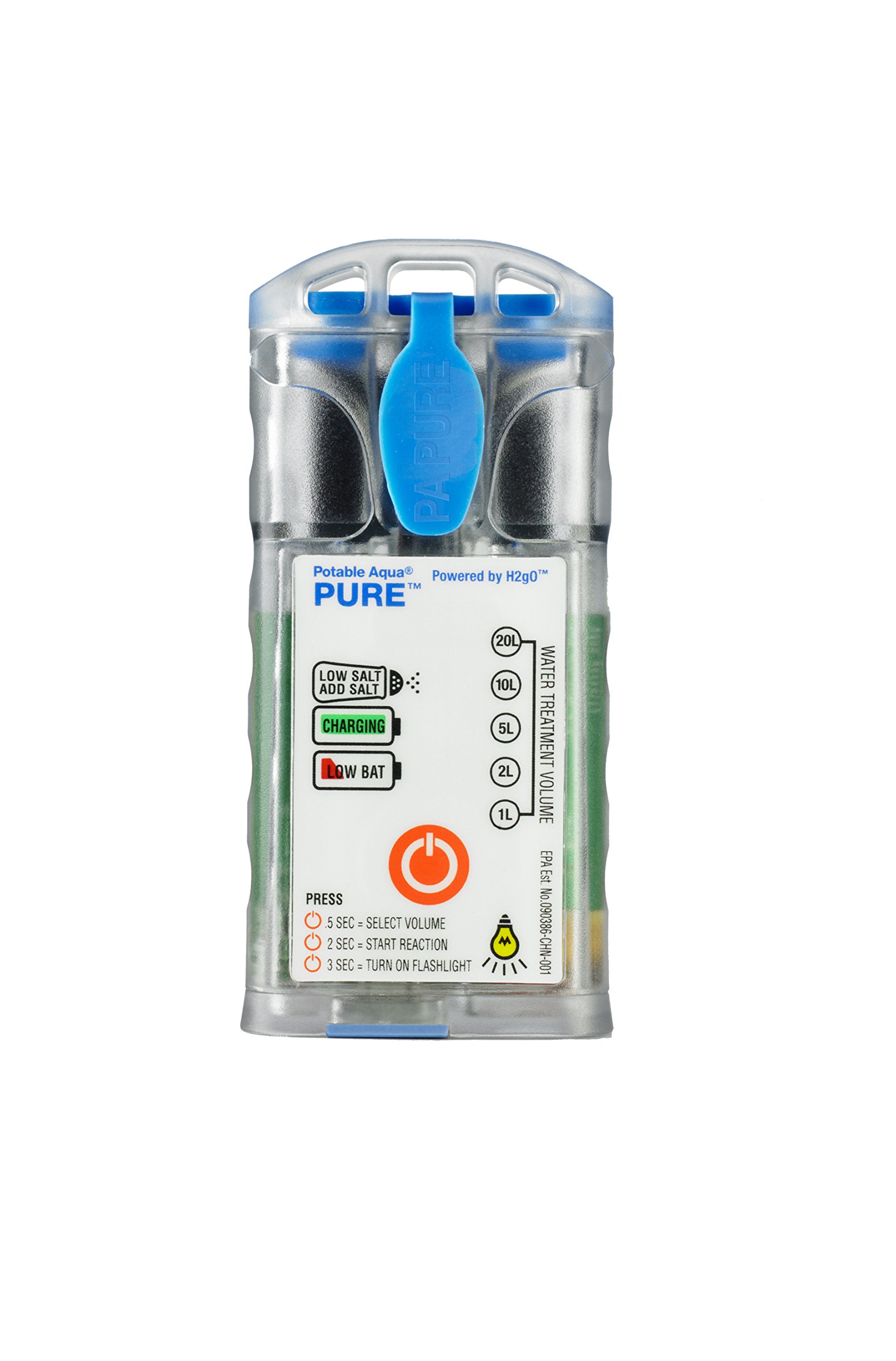 Potable Aqua Pure Portable Electrolytic Water Purifier Device white, Small