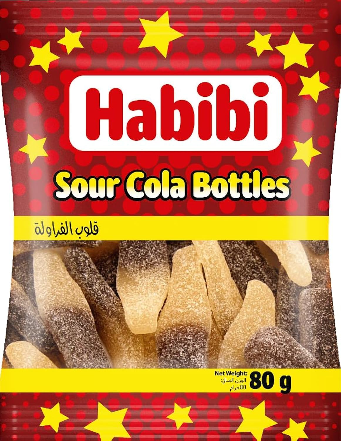 Habibi Cola Bottles Jelly Sour Candy 80 g