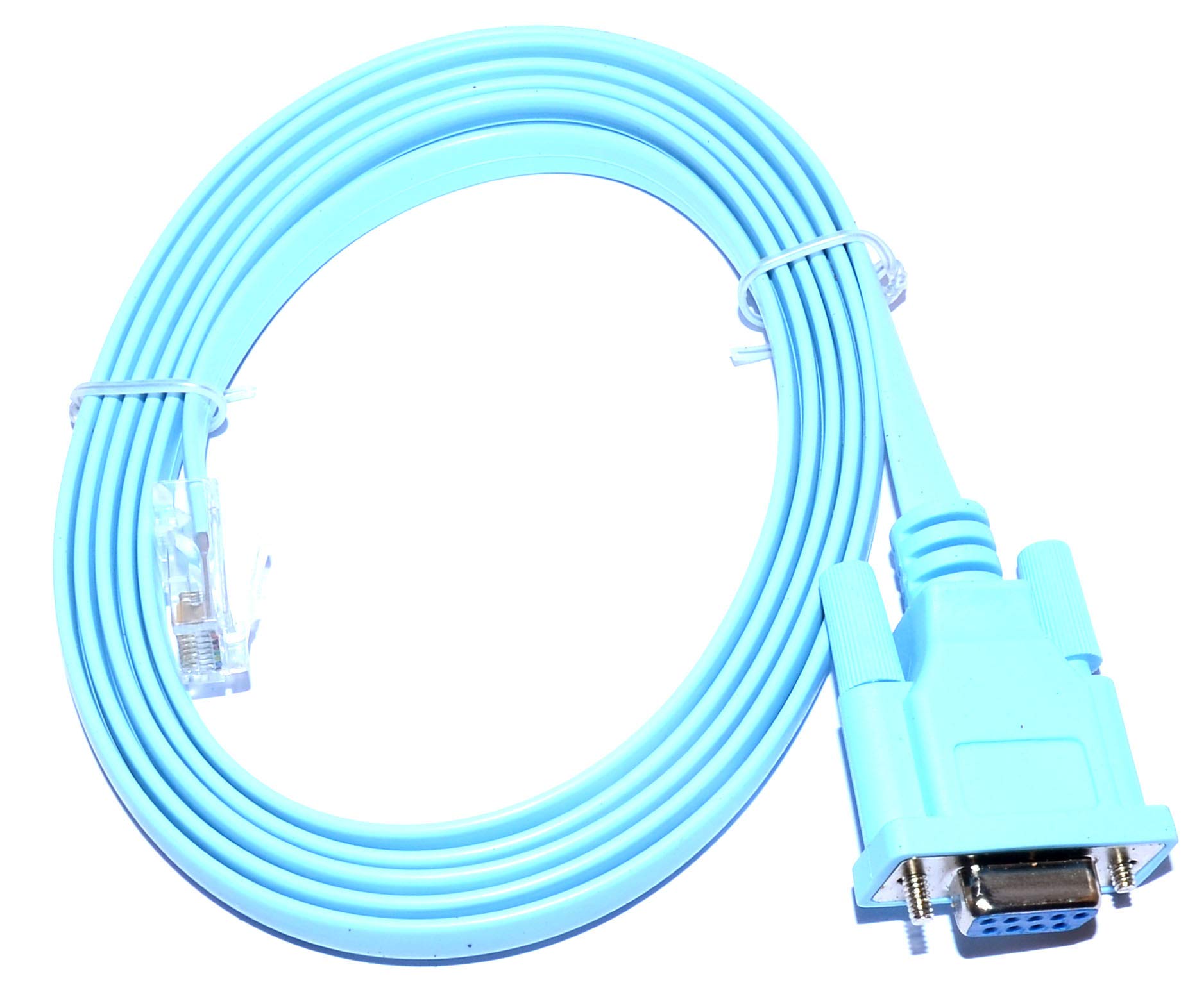 Cisco 72-3383-01 DB9 Female to RJ45 Male Console Cable for Cisco Switch Routers 1.5 Meters - CiscCisco 72-3383-01 6ft Rollover Console Cable DB9 Female to RJ45 Male