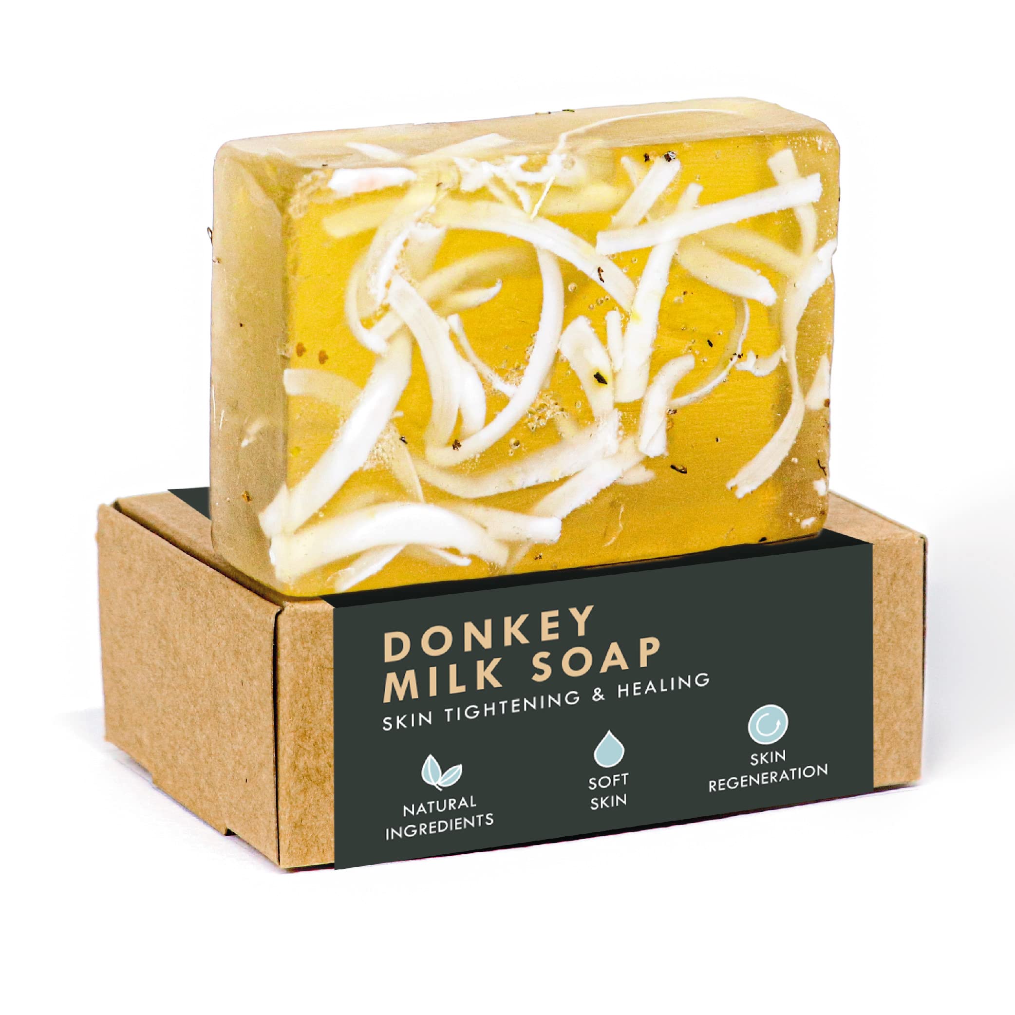 Organic Body and Skin Bar Soap Donkey Milk, Kiana Shop, Handmade (Without Loofah)