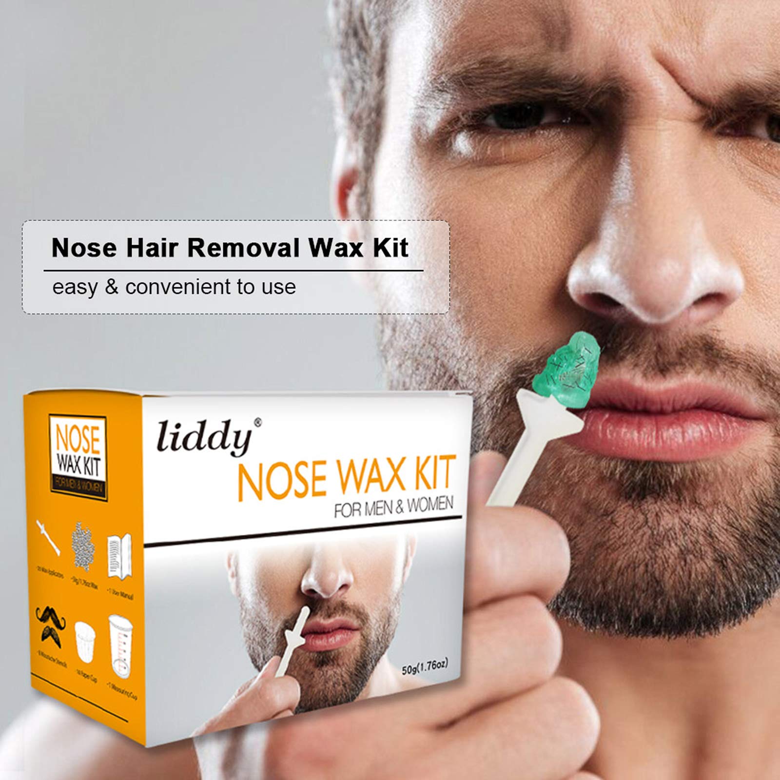 douself Nose Hair Removal Wax Kit - Applicators Sticks