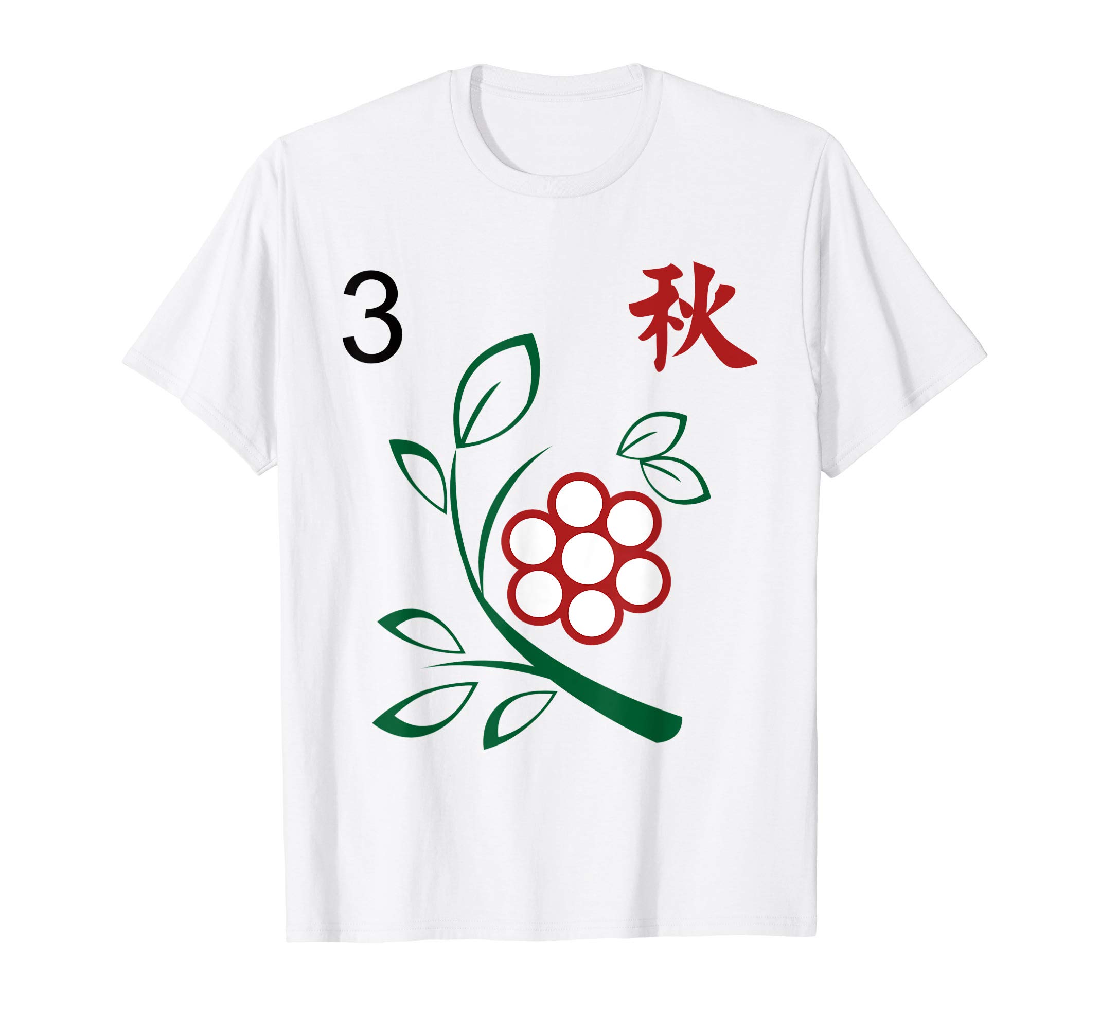 Chinese Mahjong Mah Jong Game Tiles Season Fall Three T-Shirt