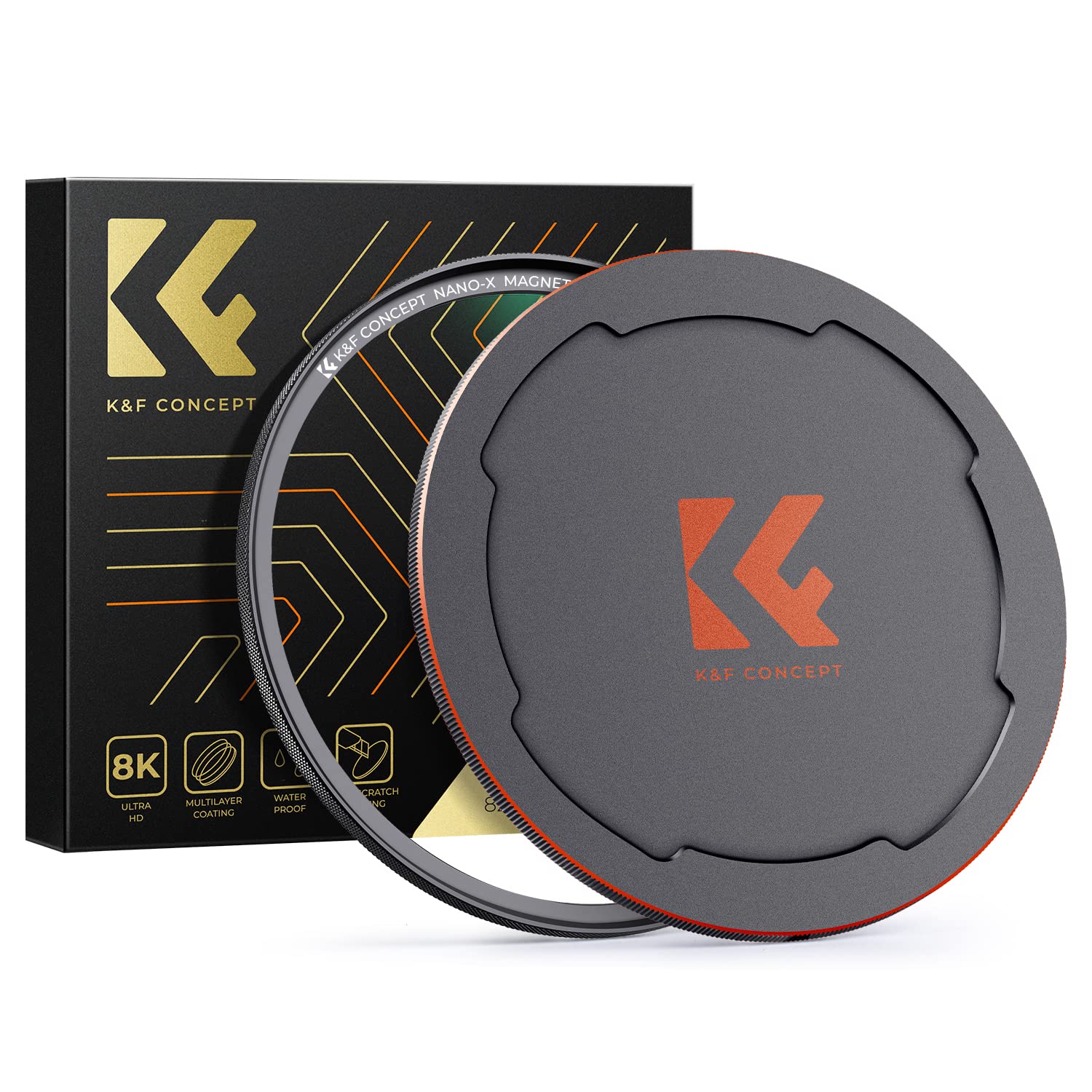 K&F Concept 72mm Magnetic MC UV Lens Protection Filter + Lens Filter Cap with 28 Multi-Layer Coatings Waterproof/Scratch Resistant Ultra-Slim UV Filter for Camera Lens (Nano-X Series)