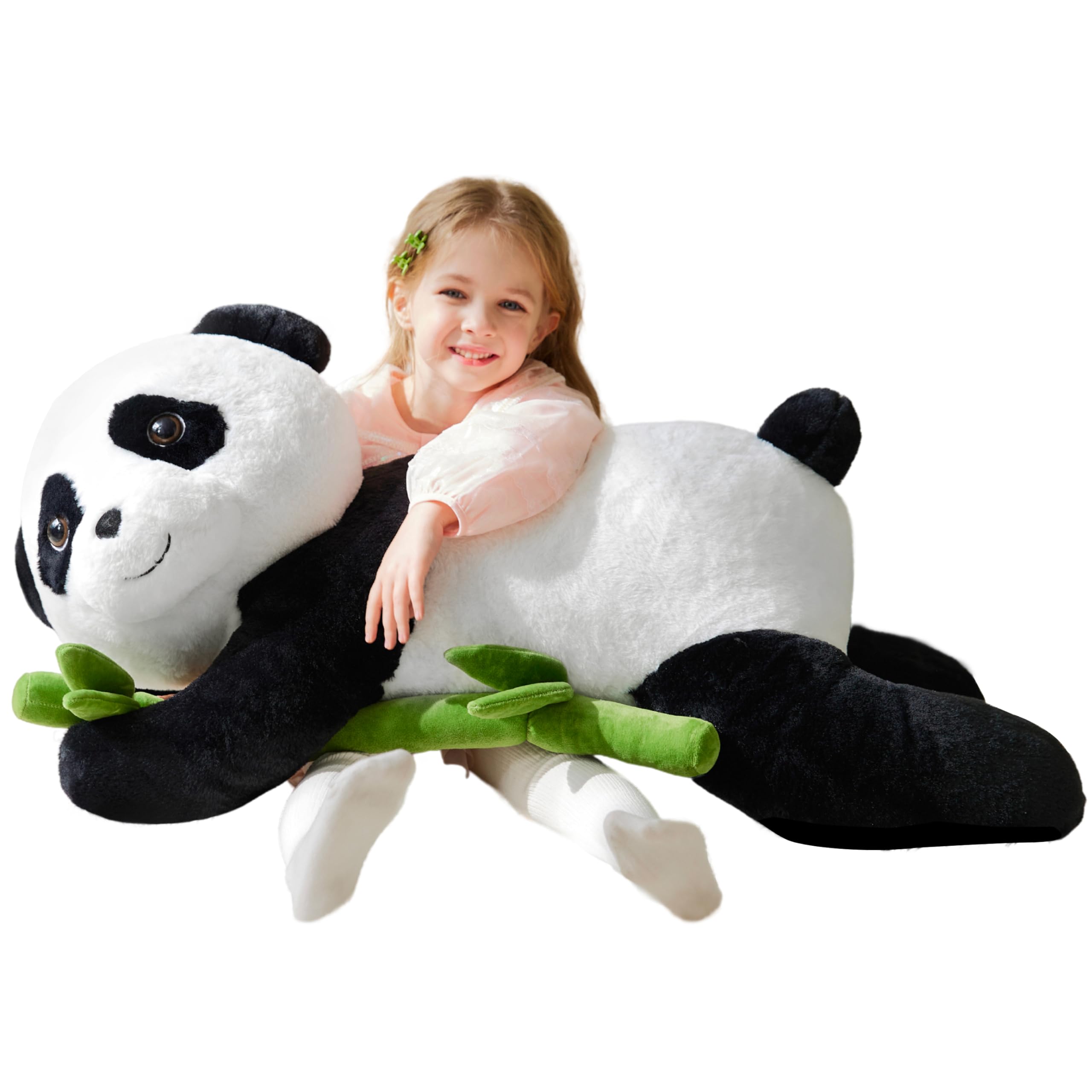 IKASA Giant Panda Stuffed Animal Plush Toy,Big Large Jumbo Soft Toys,30" Huge Size Cute Fluffy Plushy Fat Oversized Plushie,Gifts for Kids