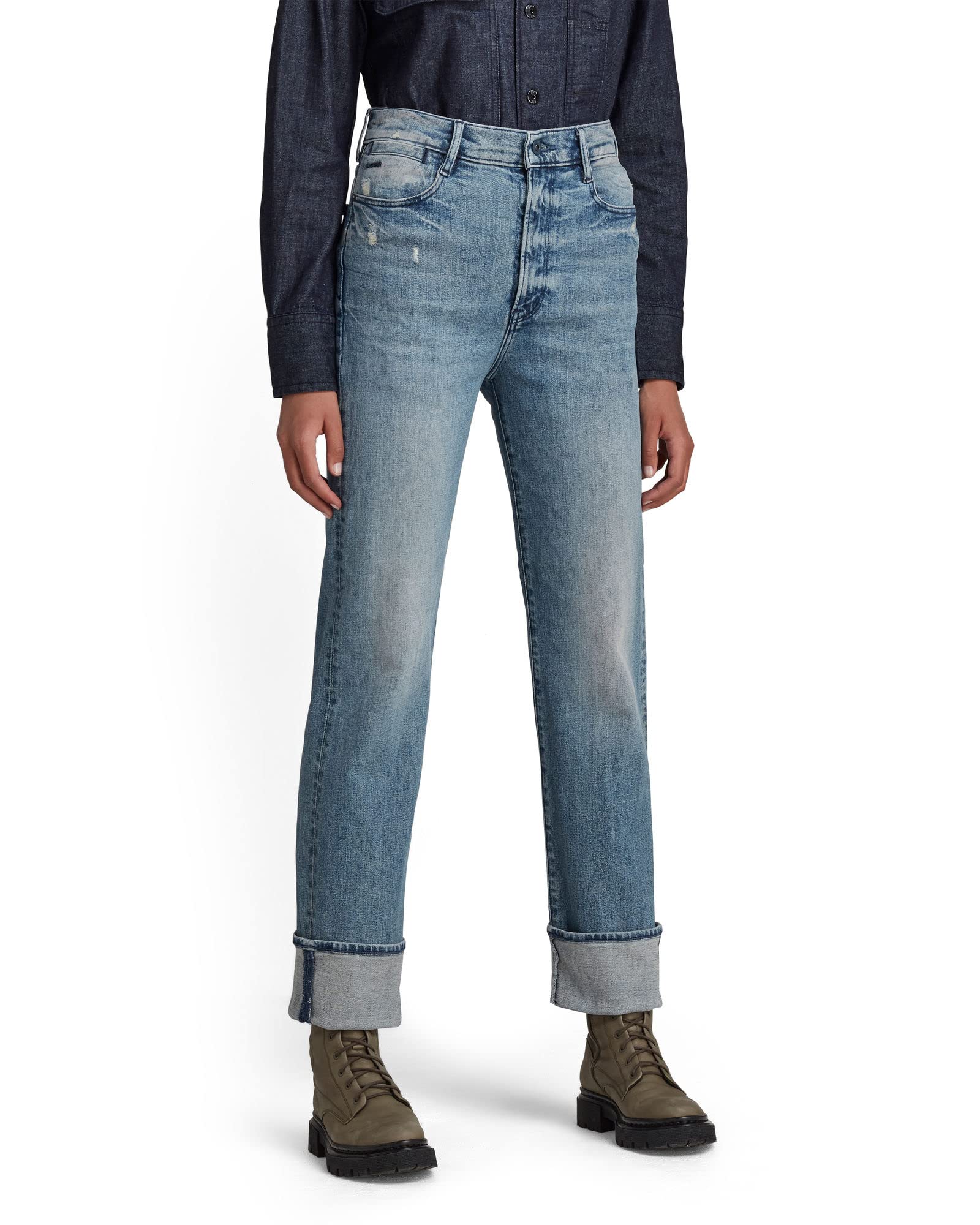 G-Star Raw Women's Tedie Ultra High Waist Straight Jeans