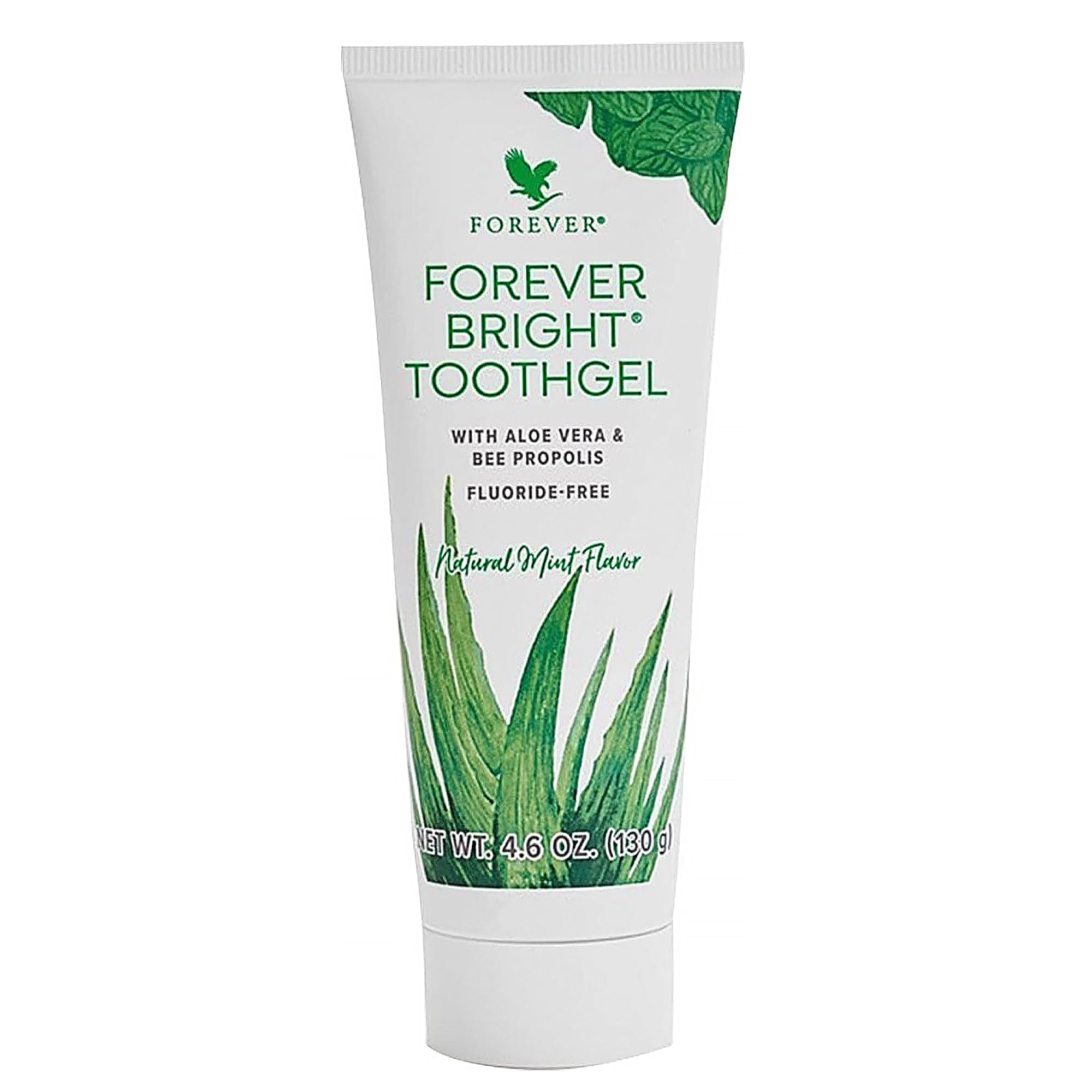 Forever Living - Forever Bright Toothgel - Fluoride-Free Aloe Vera Gel with Bee Propolis -Peppermint-Spearmint Flavor - Dental Care - 4.6oz