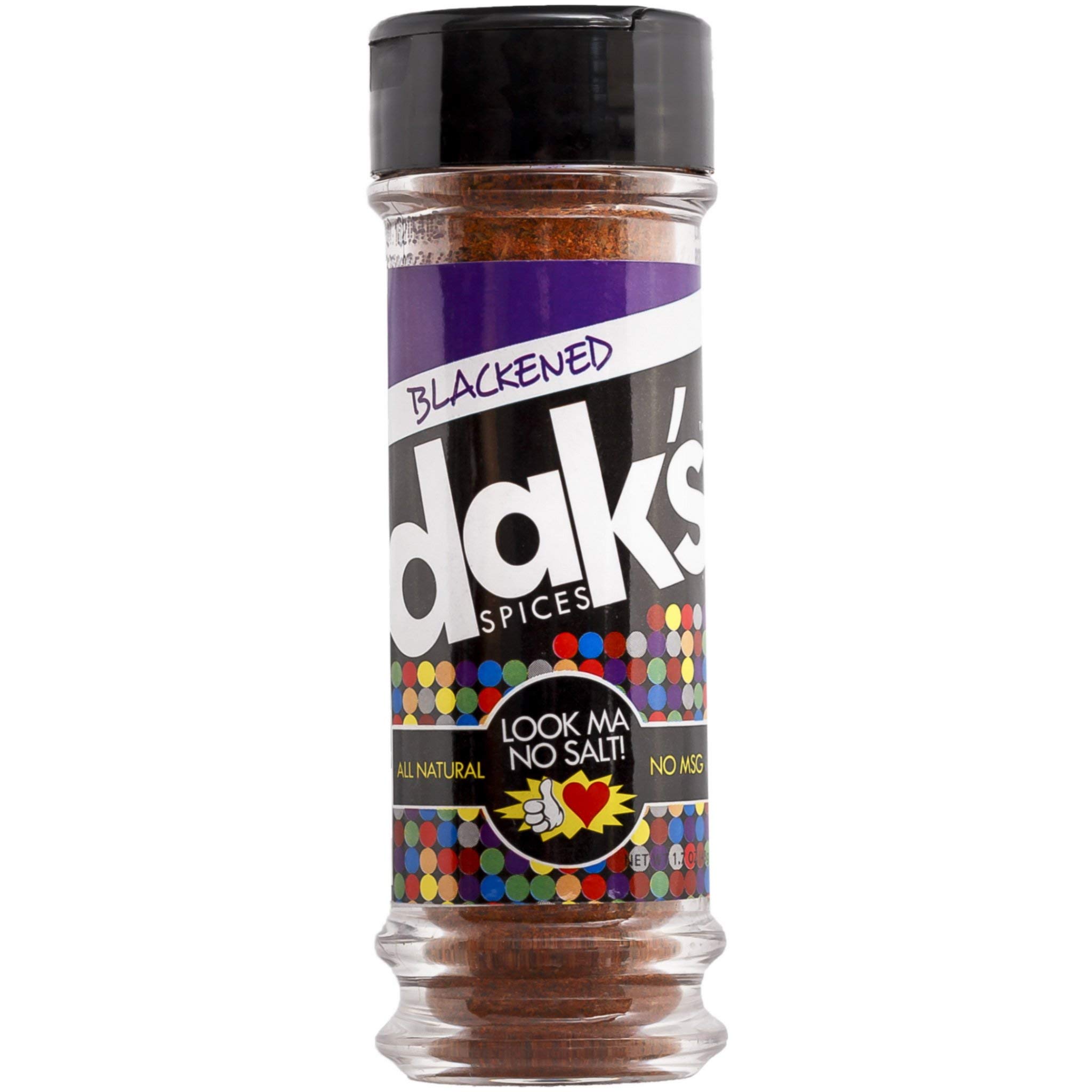 DAK's Spices Blackened Mouth Watering Seasoning Blend | 100% Salt Free | Premium & Healthy Seasoning | MSG Free, Preservative Free, Potassium Chloride Free | Low Carb & Keto Friendly | Perfect for Clean Eating & Adding Flavor to Recipes | 1.5 oz