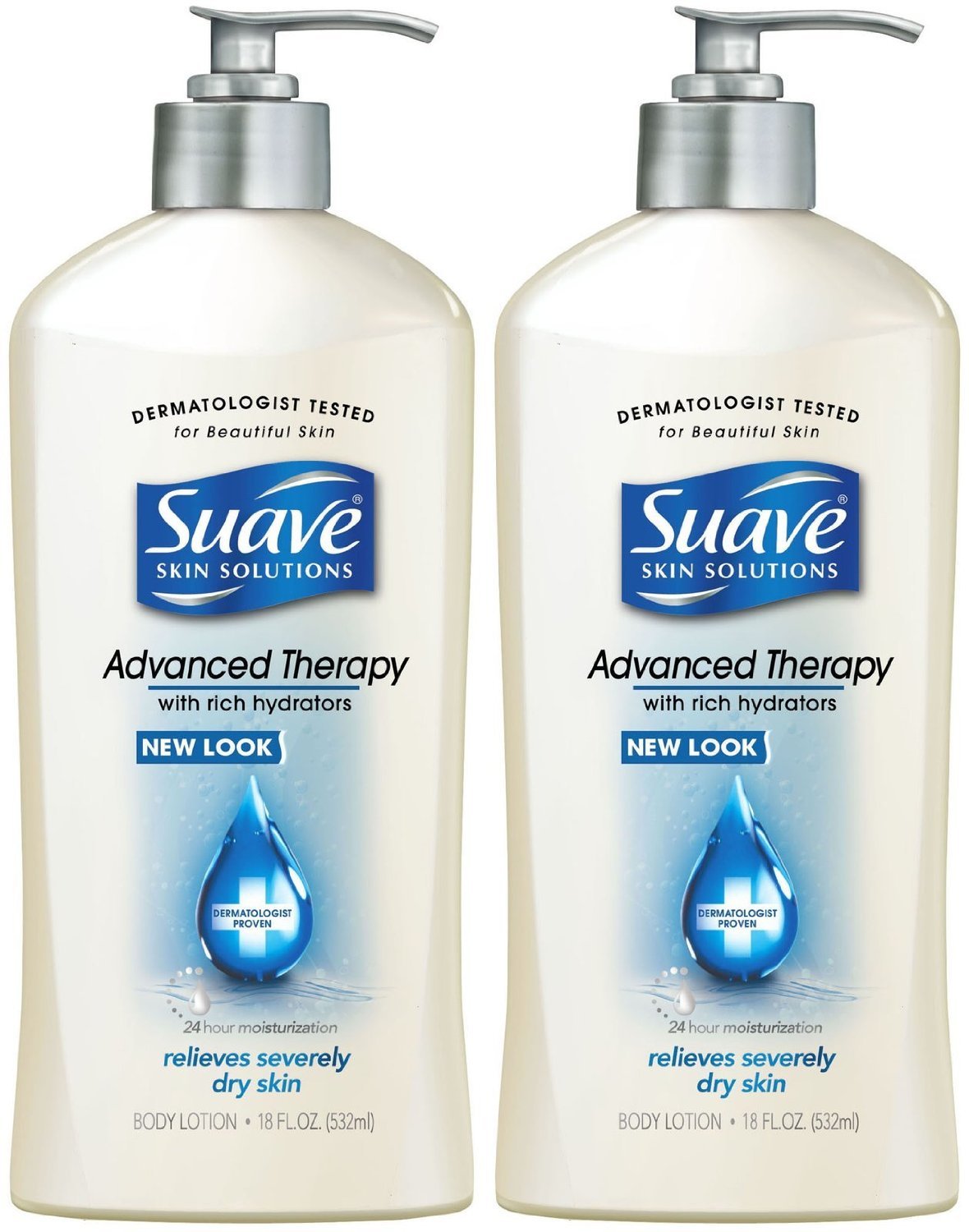 Suave Advanced Therapy Hydrators Skin Lotion Pump, 2 Count