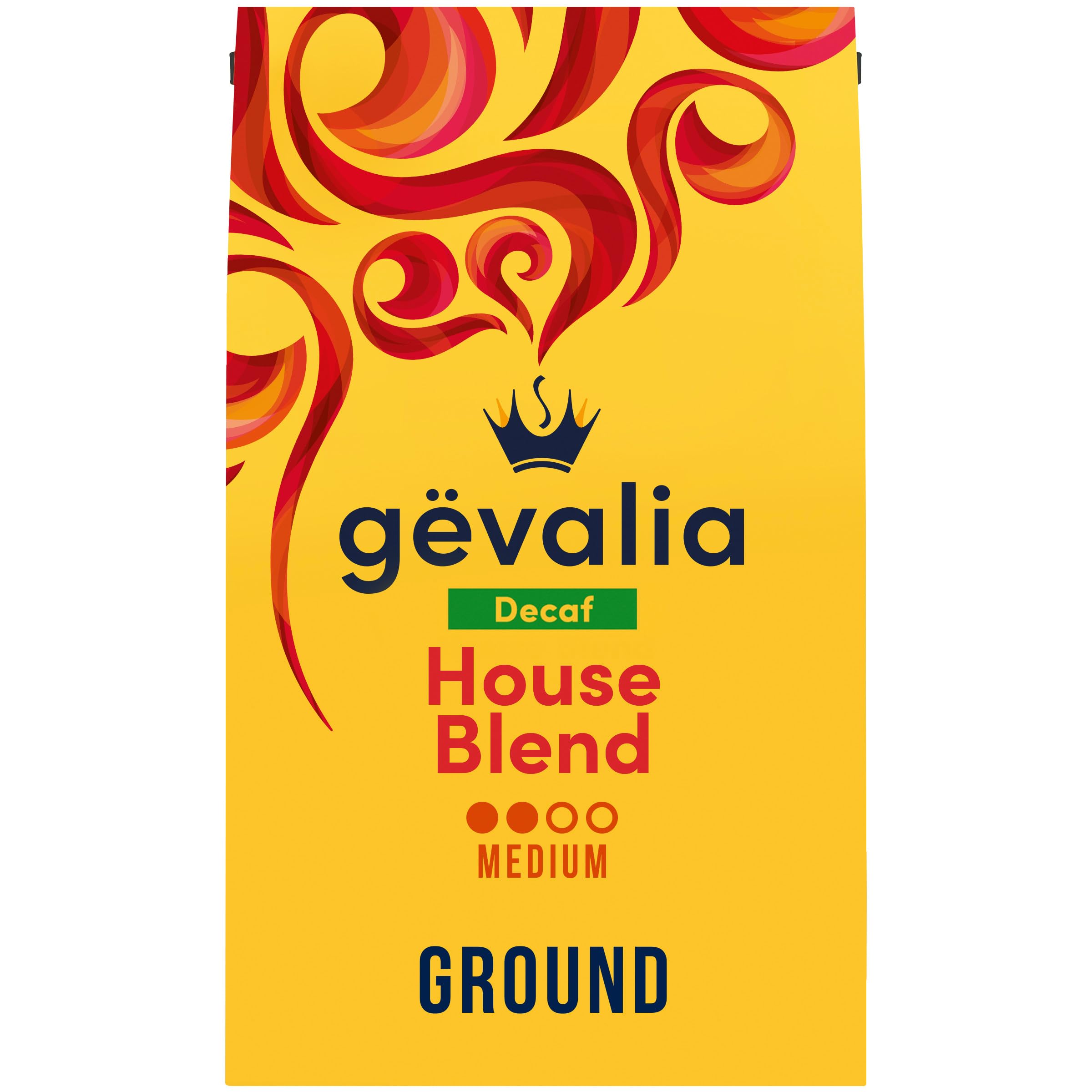 GEVALIADecaf House Blend Medium Roast Ground Coffee (20 oz Bag)