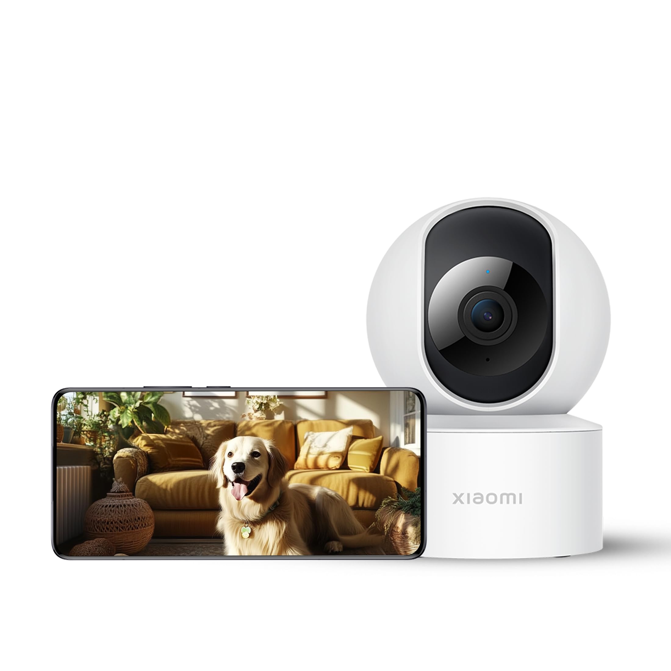 XiaomiMI Wireless Home Security Camera 2i 2022 Edition | Full HD Picture | 360 View | 2MP | AI Powered Motion Detection | Enhanced Night Vision| Talk Back Feature (2 Way Calling), 1080p, White