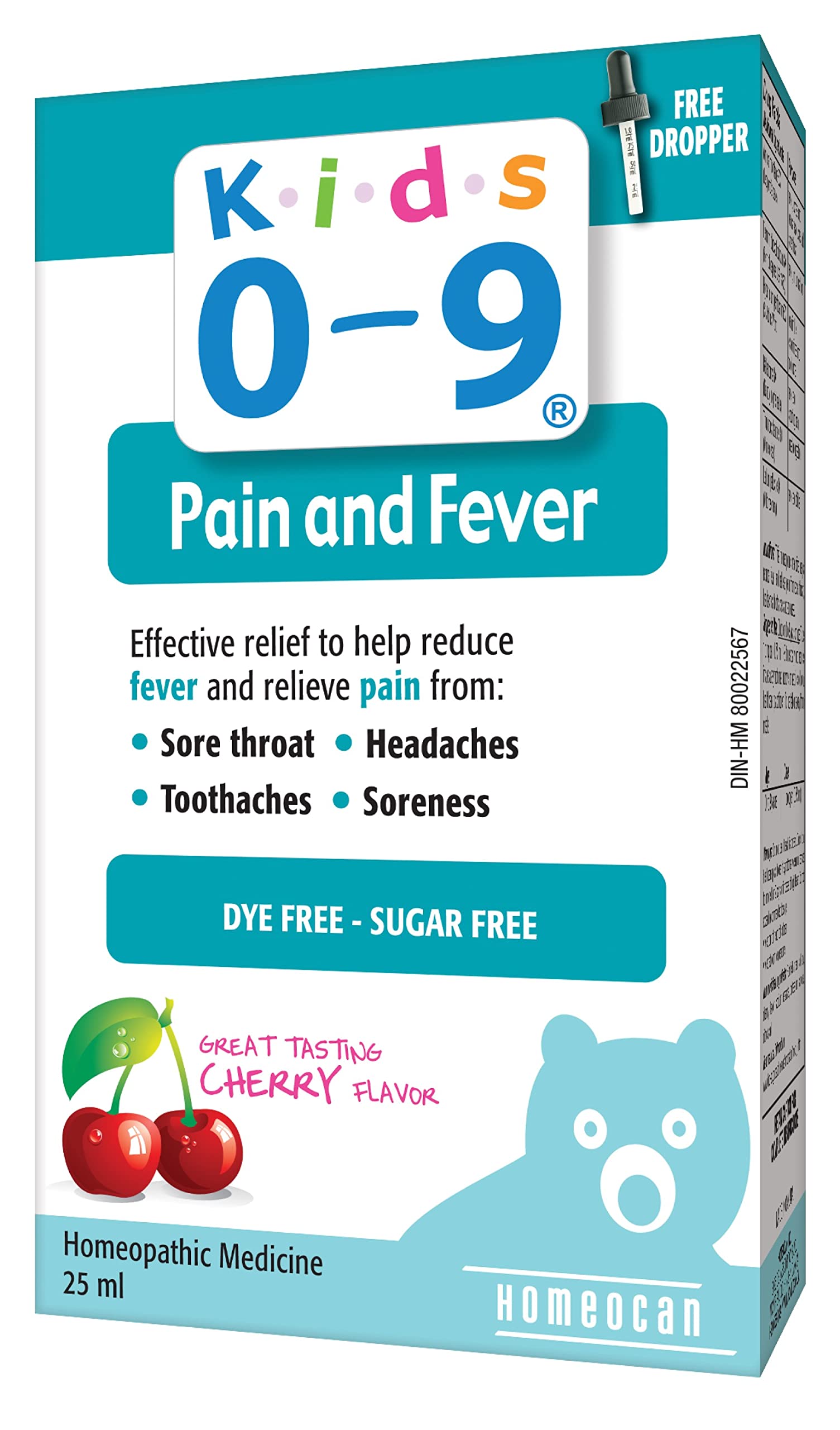 KIDS 0-9 PAIN AND FEVER DROPS 25ML