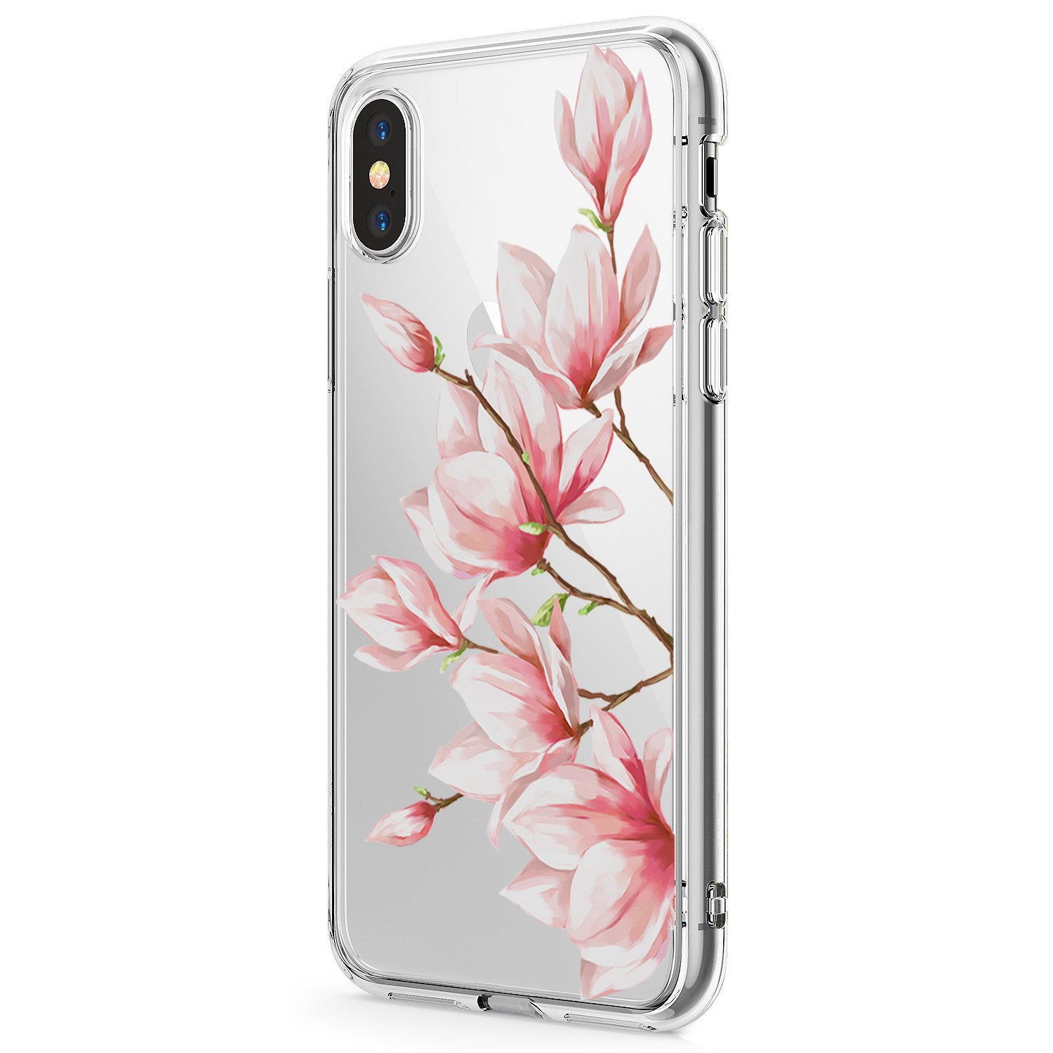 Flyeri iPhone X Case, Crystal Fashion Floral Pattern Transparent Clear Soft Silicone TPU Ultra Thin Phone Cover Back Cases for Apple iPhone X (6)