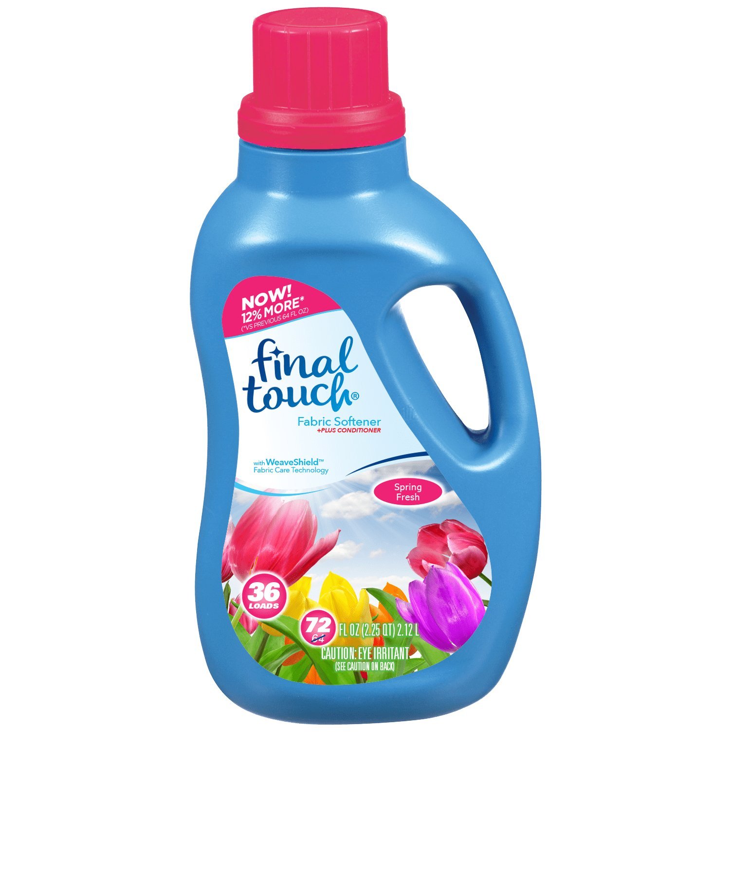 Spring Fresh Liquid Fabric Softener with WeaveShield Fabric Care Technology by Final Touch | Softens & Freshens Laundry | Works in All Standard & HE Washing Machines | 72 oz