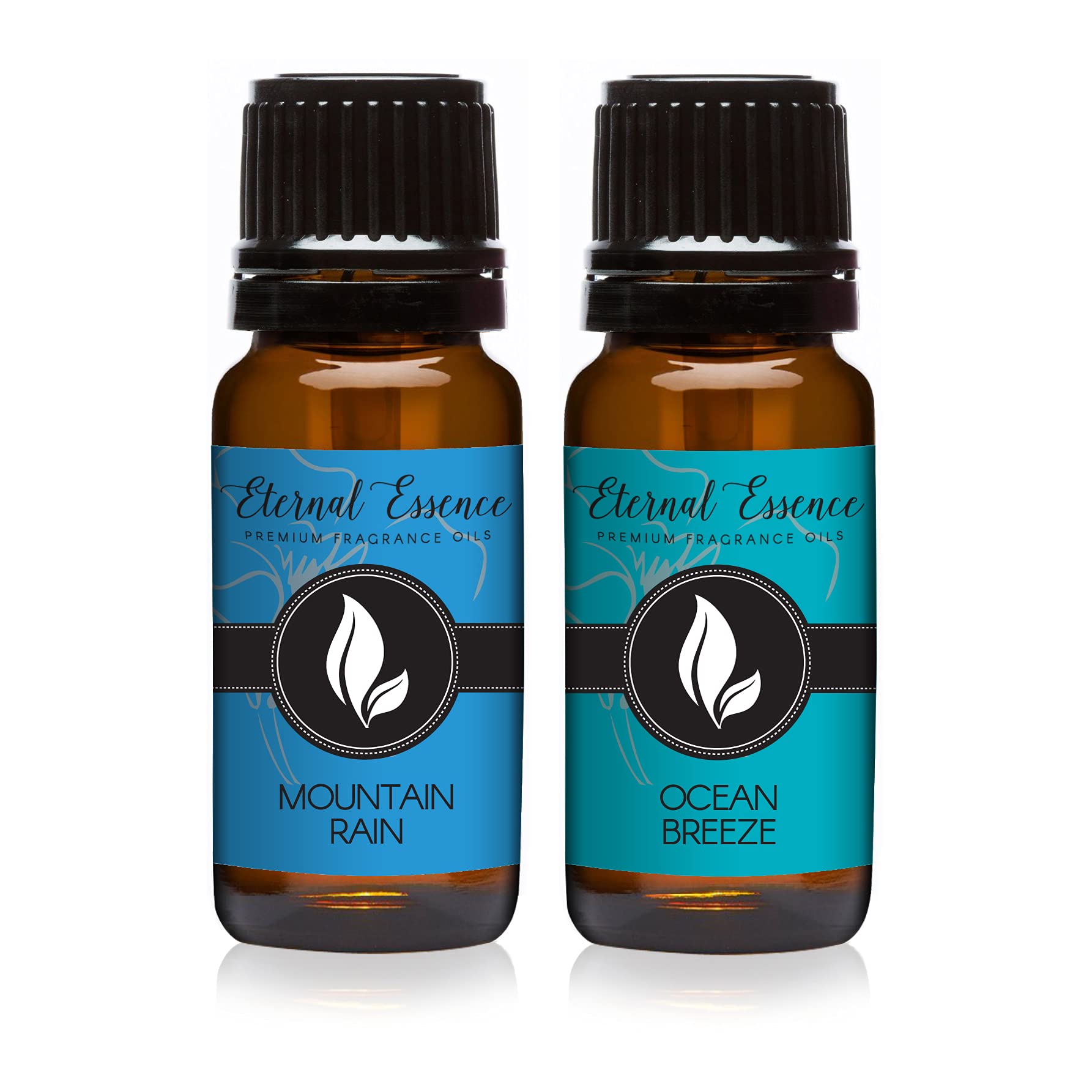 Eternal Essence Oils 2 Pack 10ml Premium Fragrance Oil - Mountain Rain & Ocean Breeze - for Candle, Soap Making, Aromatherapy, Diffusers, Home Care, & Humidifiers