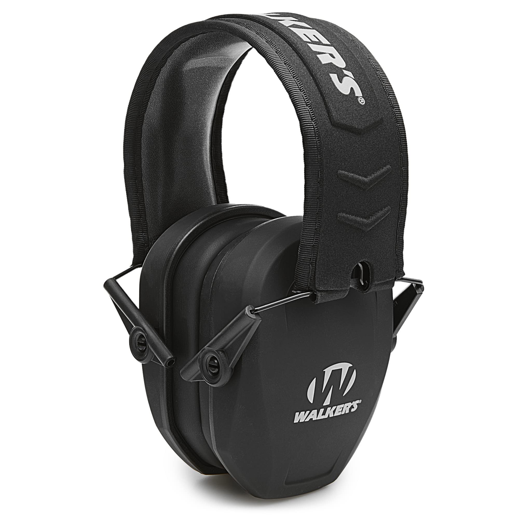 Walker's Razor Slim Passive Earmuff - Ultra Low-Profile Earcups - Black