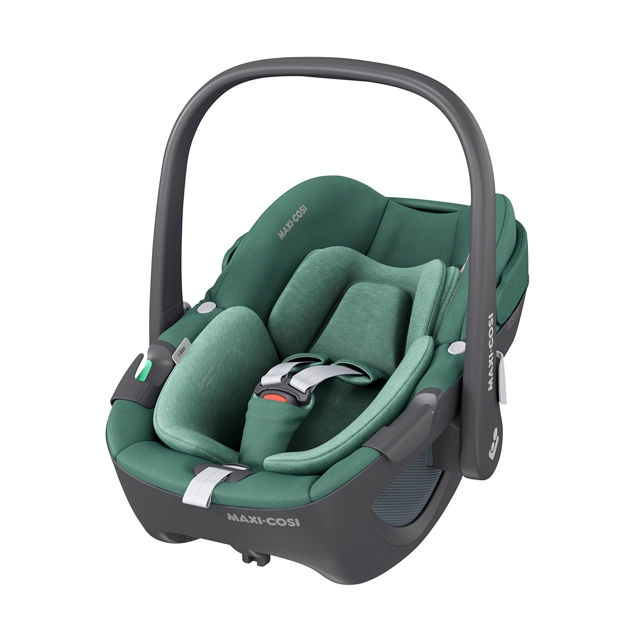 Maxi-Cosi Pebble 360 i-Size, Baby Car Seat, 360 Car Seat Newborn, 0-15 Months (40-83 cm), One-Hand Rotation, ClimaFlow, Easy-in Harness, G-Cell Side Impact Protection, Essential Green