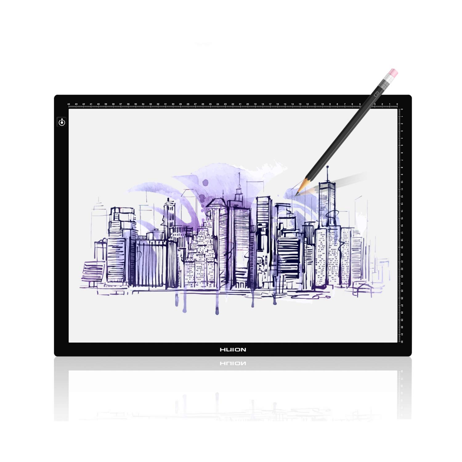 HUION LA3 LED Tracing Light Box, Portable USB Copy Board Dimmable Brightness Tatto Light Pad - A3 Size