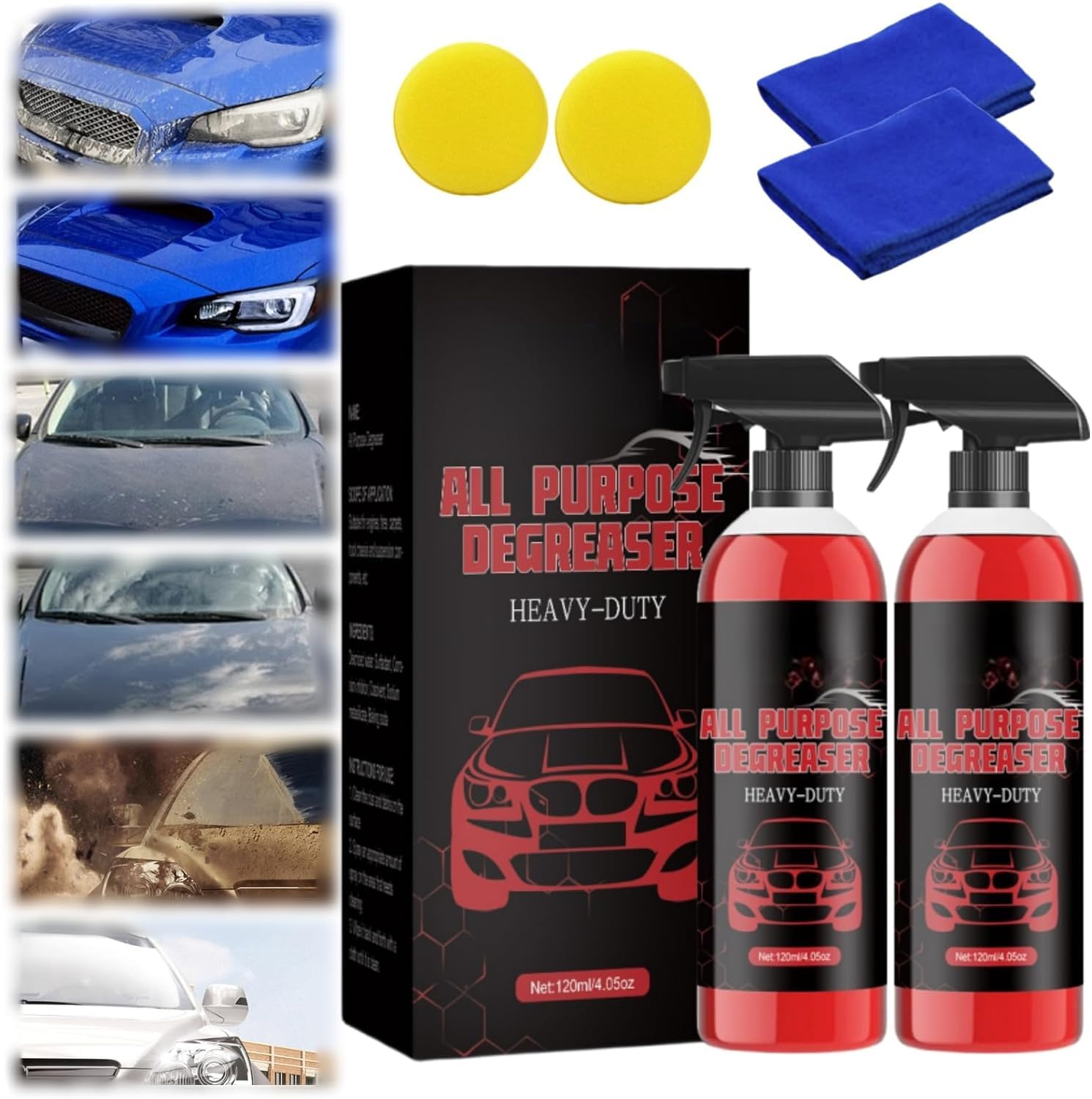 KASTWAVE Multi-Purpose Cleaner for Auto Surfaces, All Purpose Cleaning Spray, Multi-purpose Car Cleaner, Interior Car Cleaner, Car Cleaner Spray for All Auto Surfaces (2 PCS)