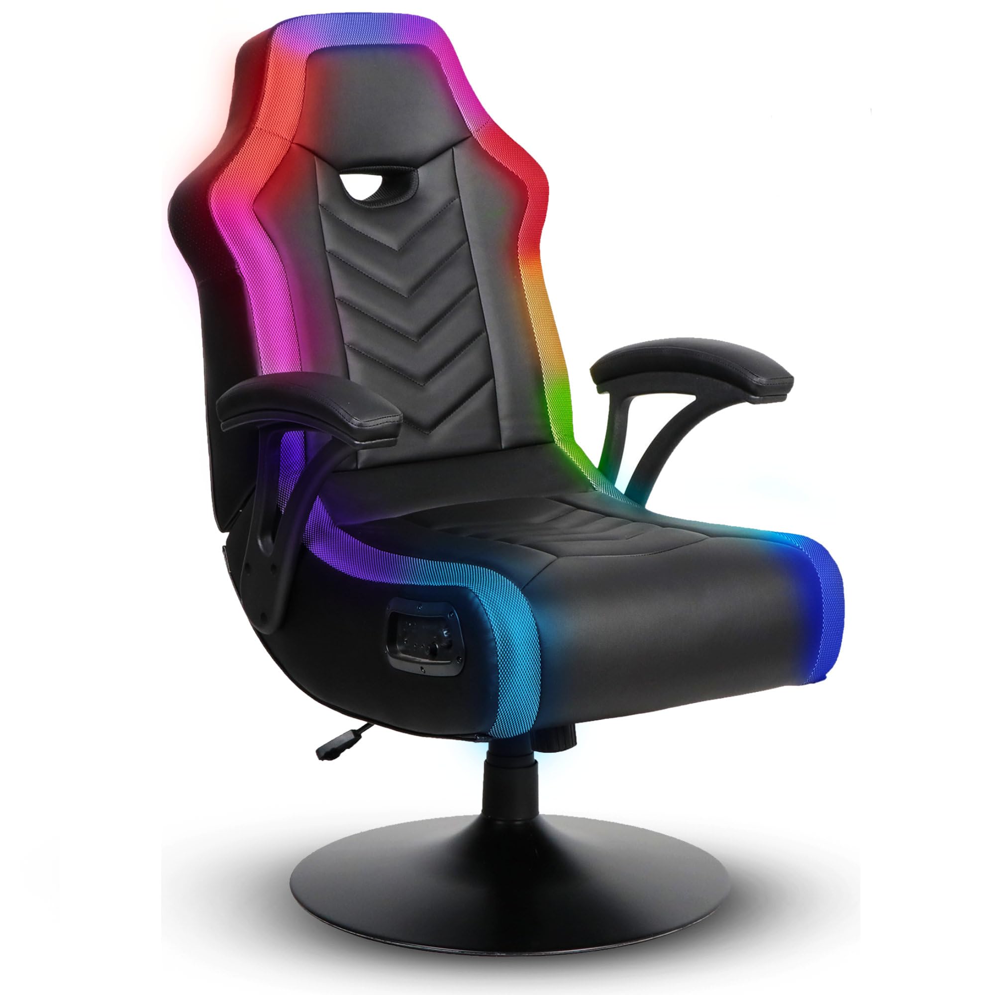 X Rocker PC Computer Video Gaming Office Pedestal Chair, Built in Audio Speakers, Ergonomic Design, Gamer Chair for Adults, Teens, Men, Boys, Girls