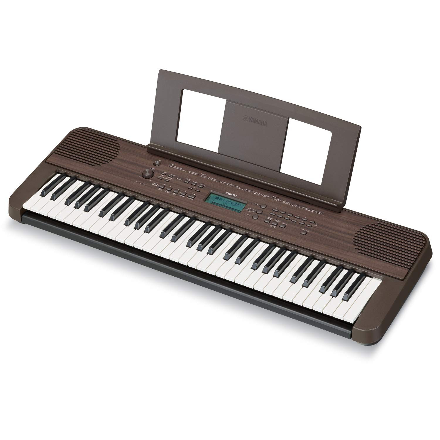 Yamaha Digital Keyboard PSR-E360MA, Dark Walnut - Entry-Level Digital Keyboard with 61 Touch-Sensitive Keys, Portable Keyboard in Classic Design for any Living Space