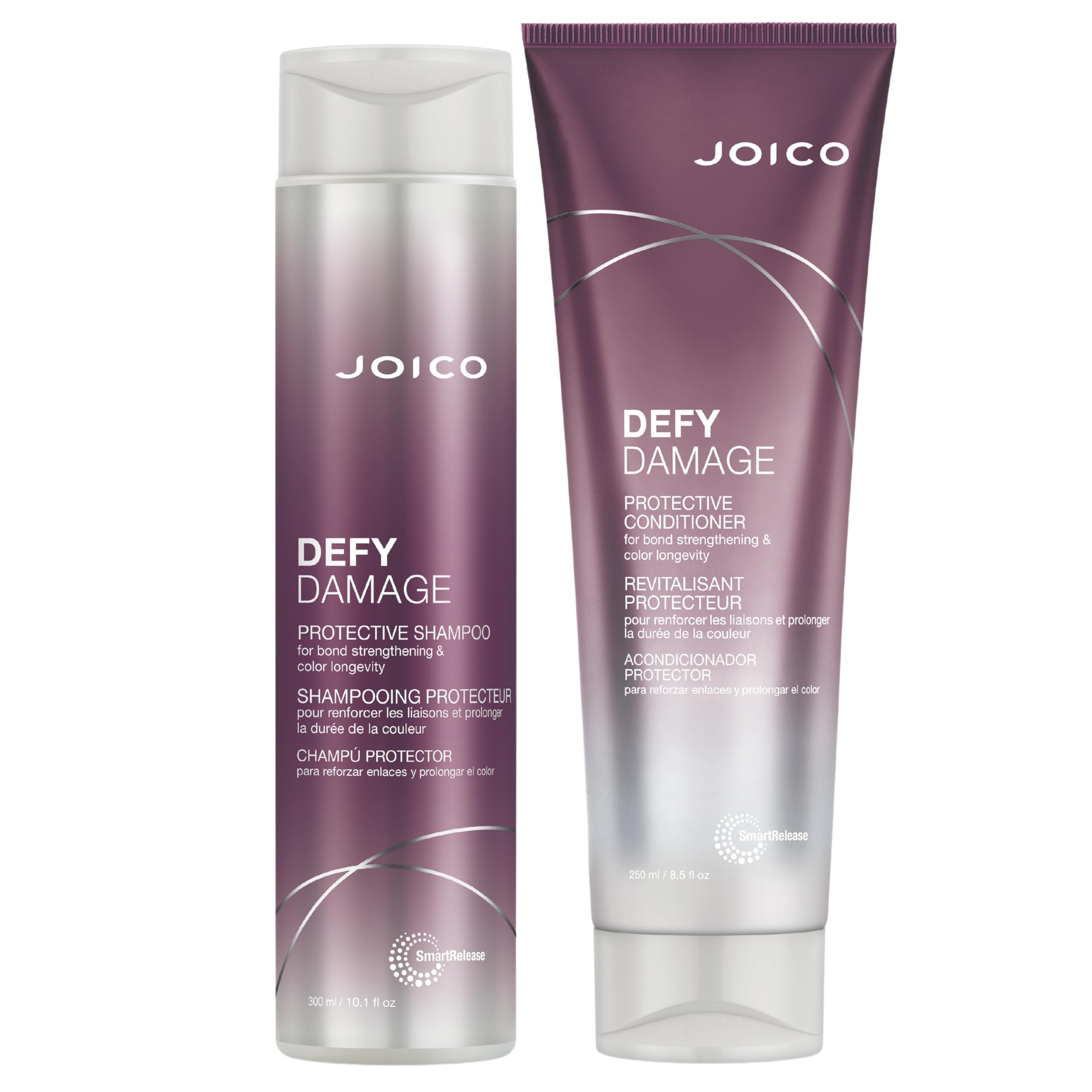 Joico Defy Damage Protective Shampoo & Conditioner Set | For Color-Treated Hair | Strengthen Bonds & Preserve Hair Color | With Moringa Seed Oil & Arginine