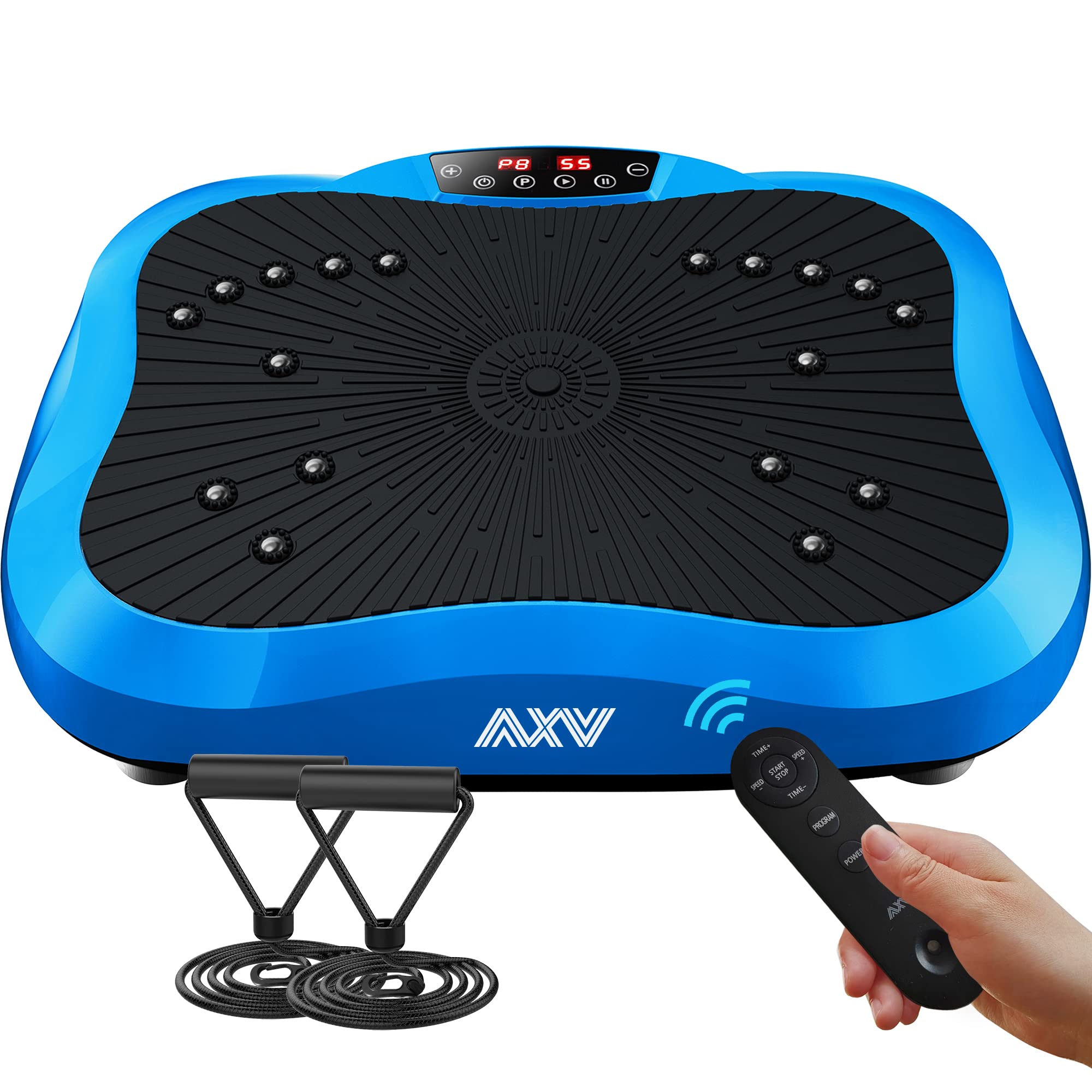 AXV Vibration Plate Exercise Machine Whole Body Workout Vibrate Fitness Platform Lymphatic Drainage Machine for Weight Loss Shaping Toning Wellness Home Gyms Workout