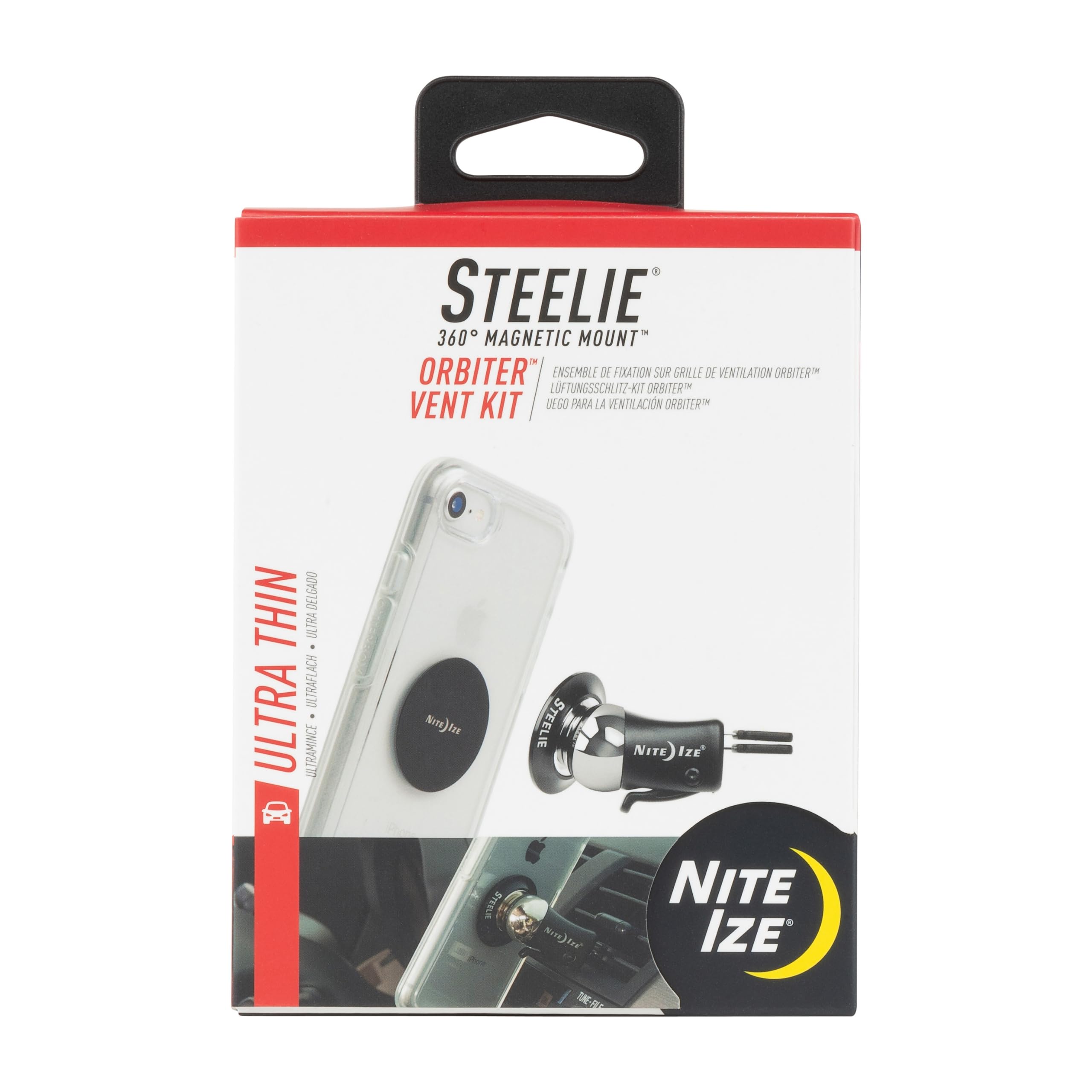 Nite Ize Steelie Vent Kit - Magnetic Cell Phone Holder for Car Vents - Phone Mount - Orbiter