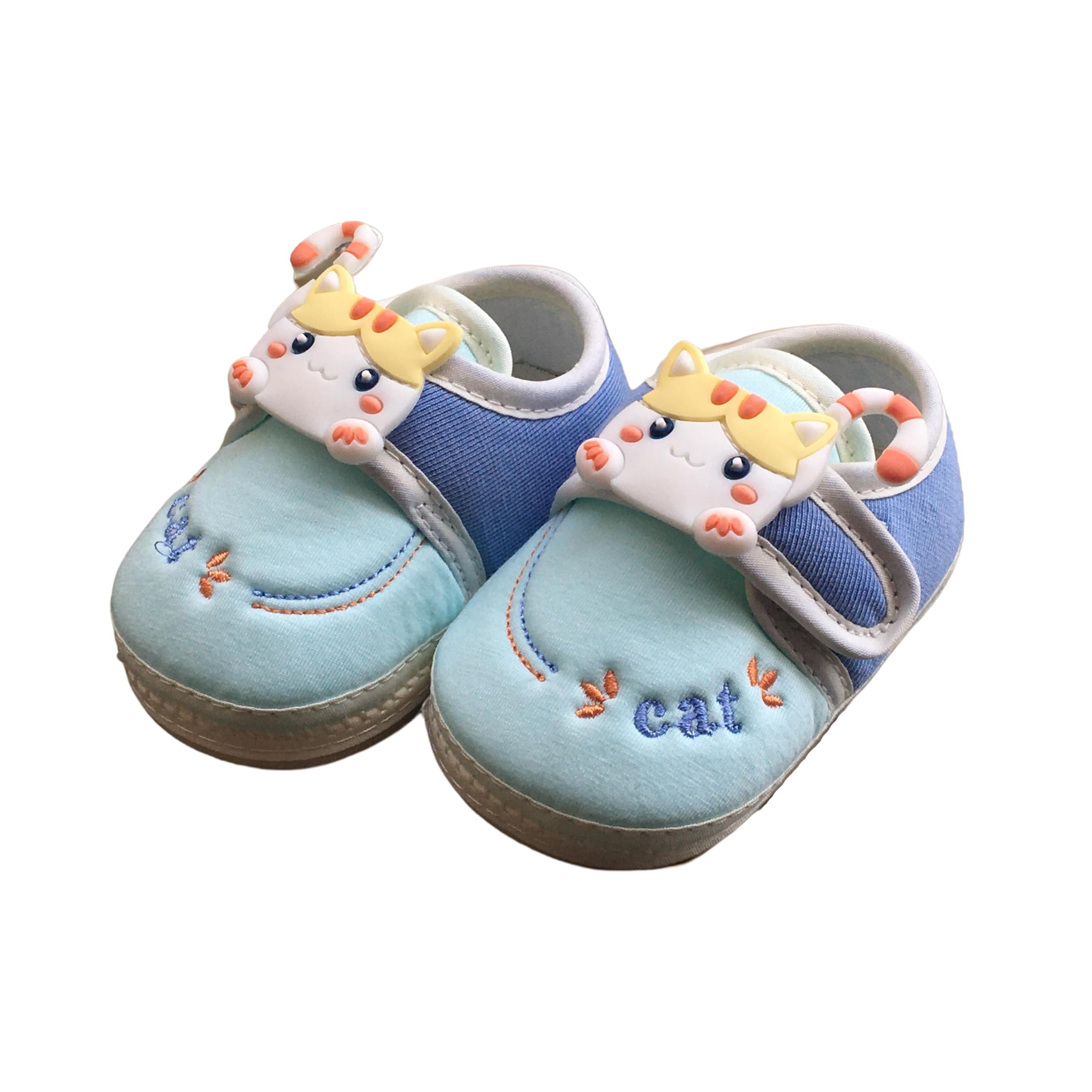 Kicksy Baby Boys and Boys Soft Cartoon Cat Shoes