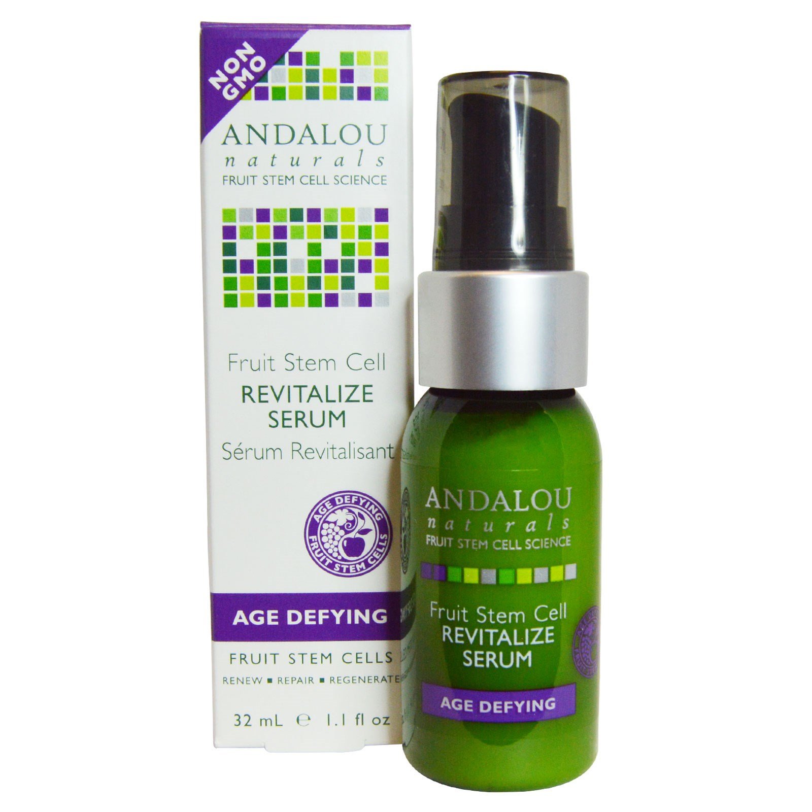 Andalou Naturals, Revitalize Serum with Resveratrol Q10, Age Defying, 1.1 fl oz (32 ml)