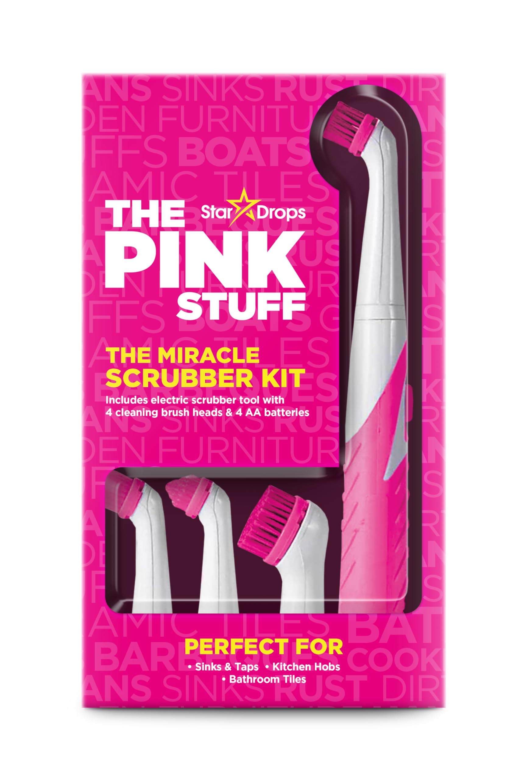 StardropsThe Pink Stuff - The Miracle Scrubber Kit - 4 Cleaning Brush Heads