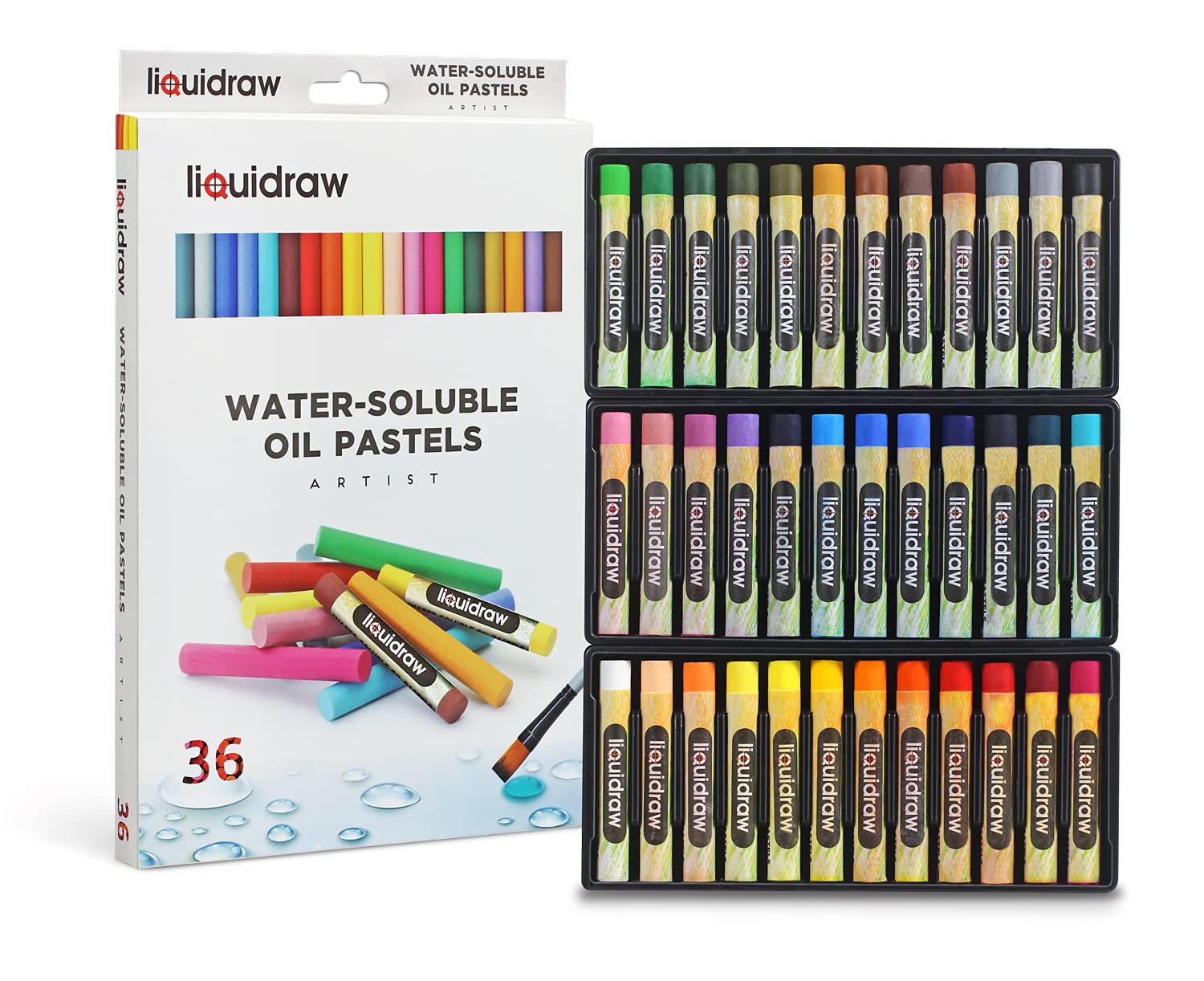 Buy Liquidraw Oil Pastels Super Soft Water Soluble For Art, 36 Colours ...