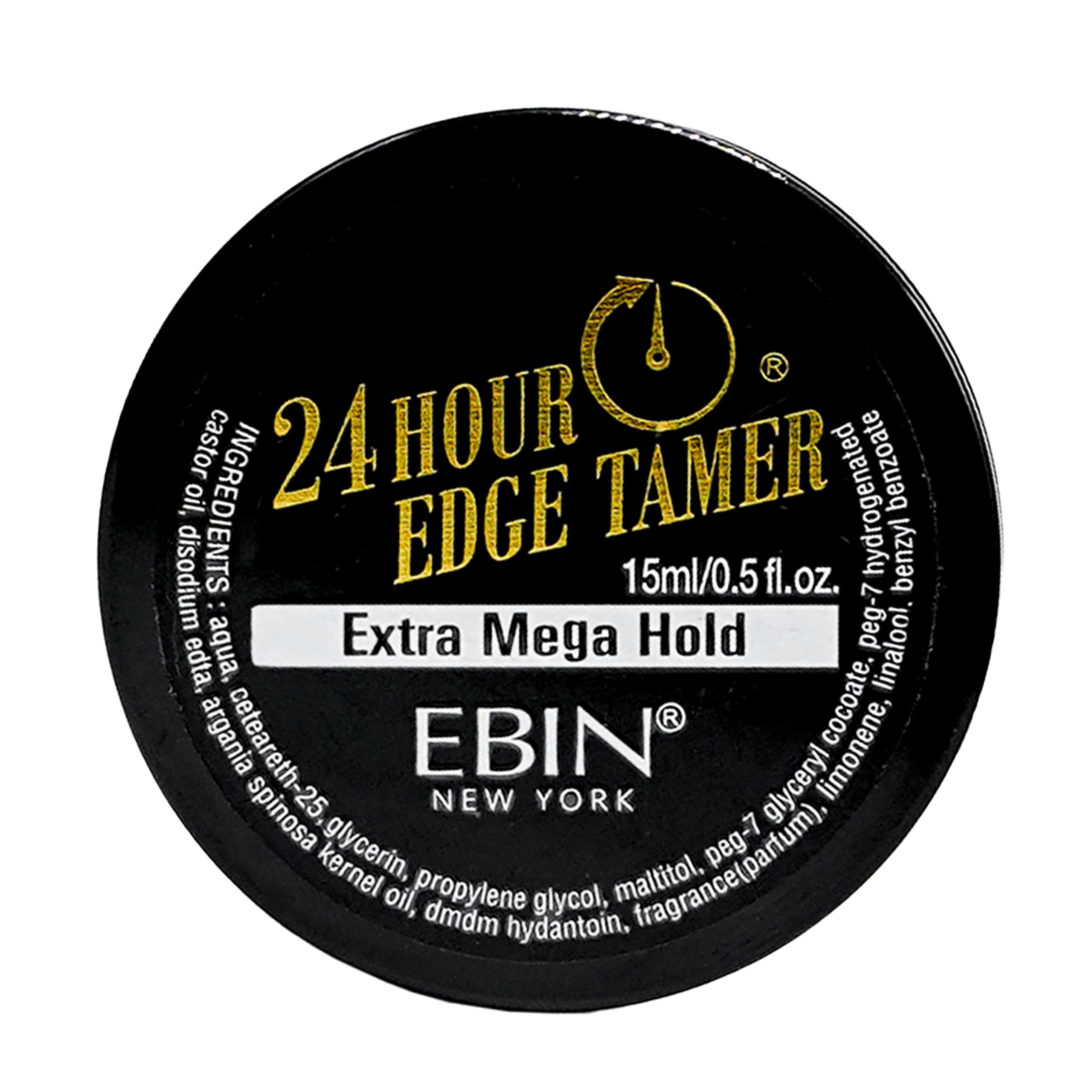 EBIN NEW YORK 24 Hour Edge Tamer, No Flaking or White Residue - Extra Mega Hold (0.5 oz)