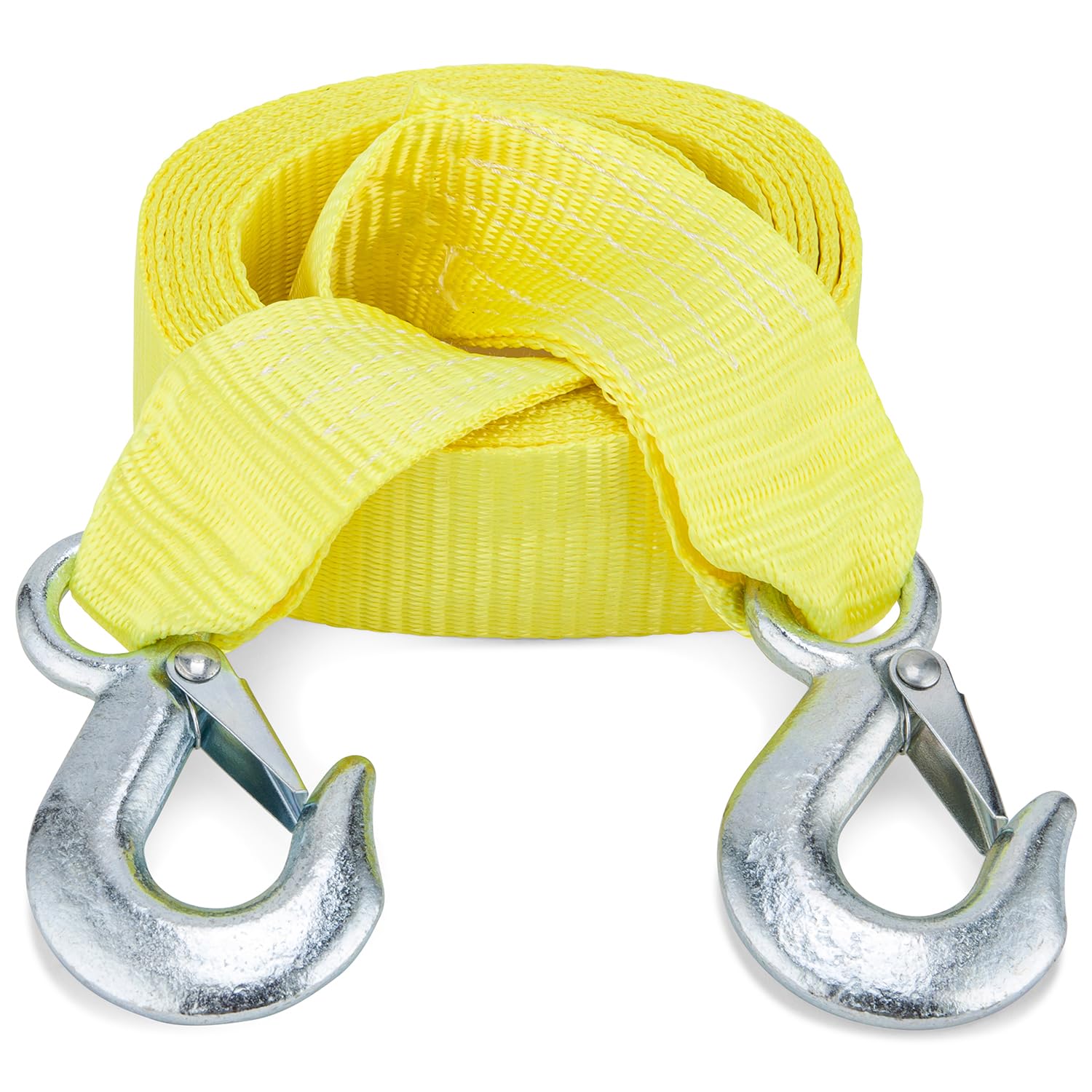 AOR American Off Road AOR Yellow Towing Strap Rope with Safety Hooks, 10,000 LB, Yellow, 2 inch x 13 feet